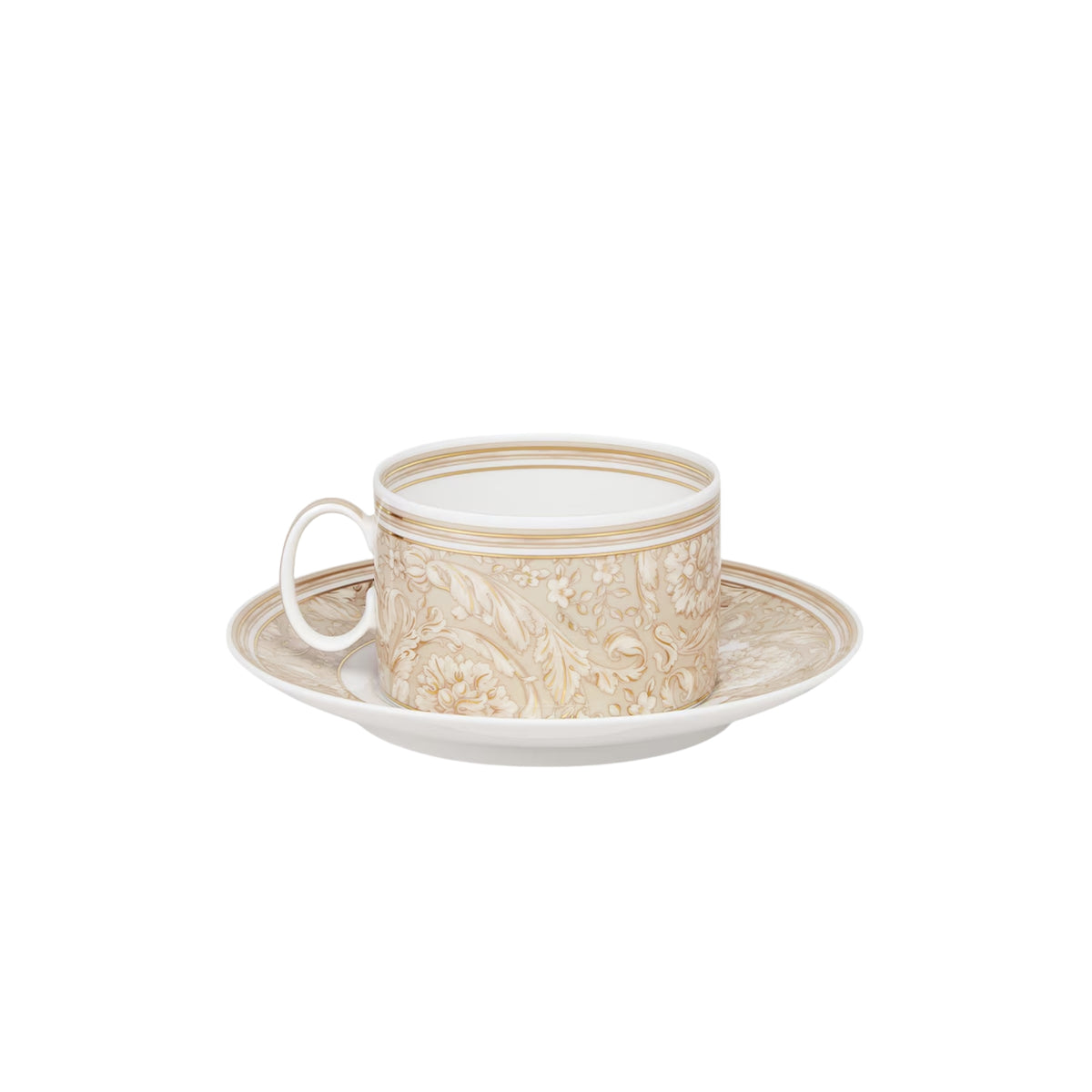 Set de Tasse à Thé & Soucoupe Barocco beige de Versace Home