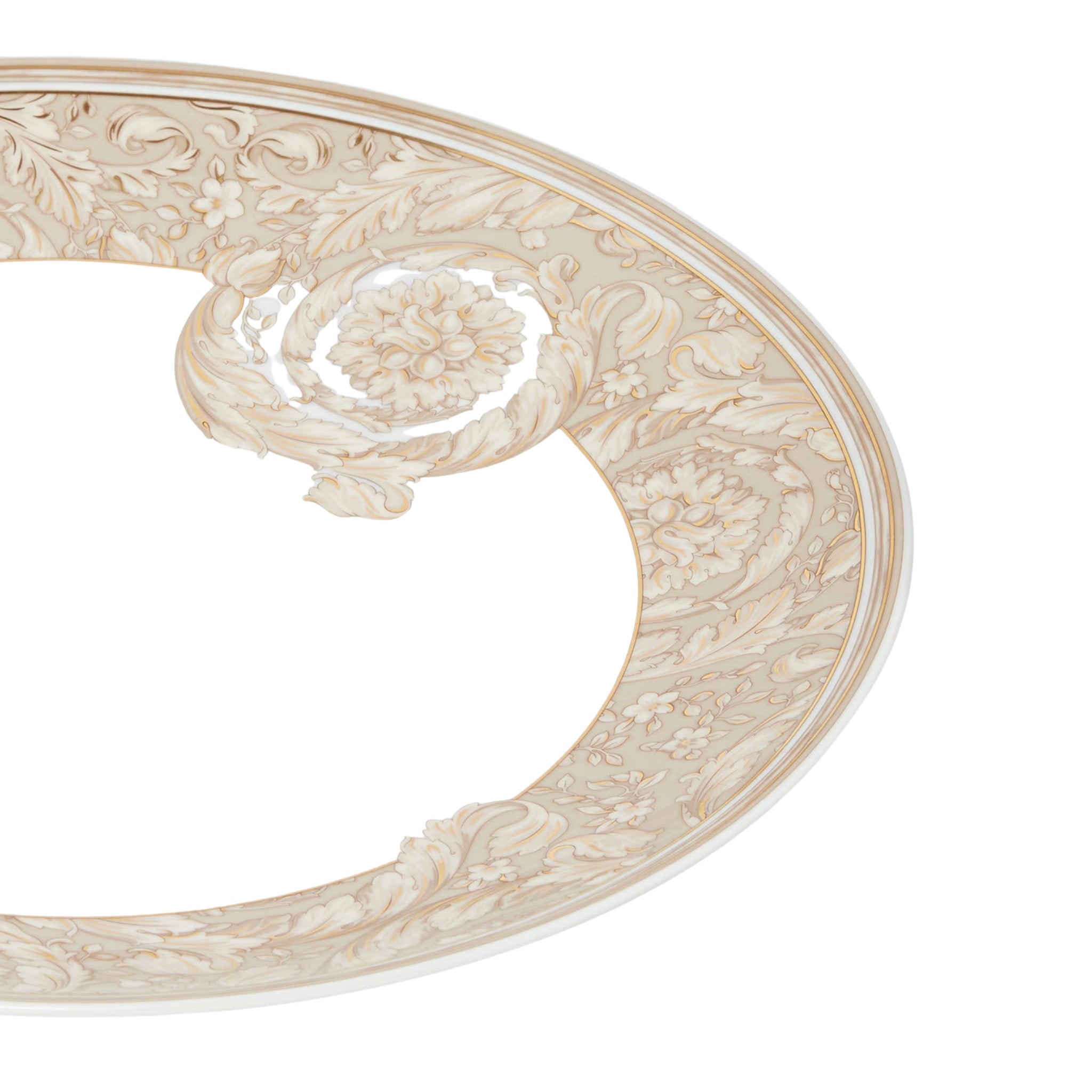 Assiette grand Barocco beige de Versace Home