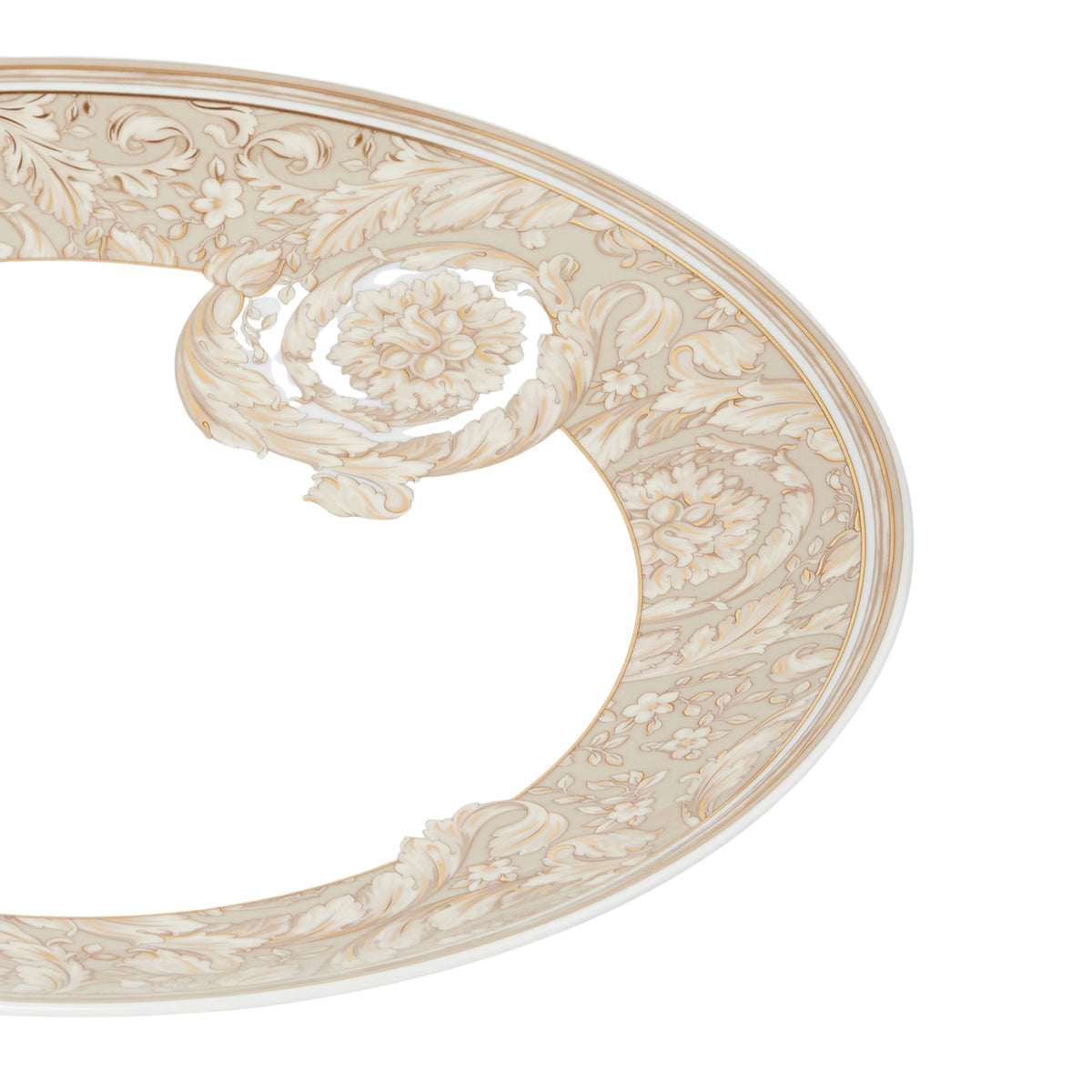 Assiette grand Barocco beige de Versace Home
