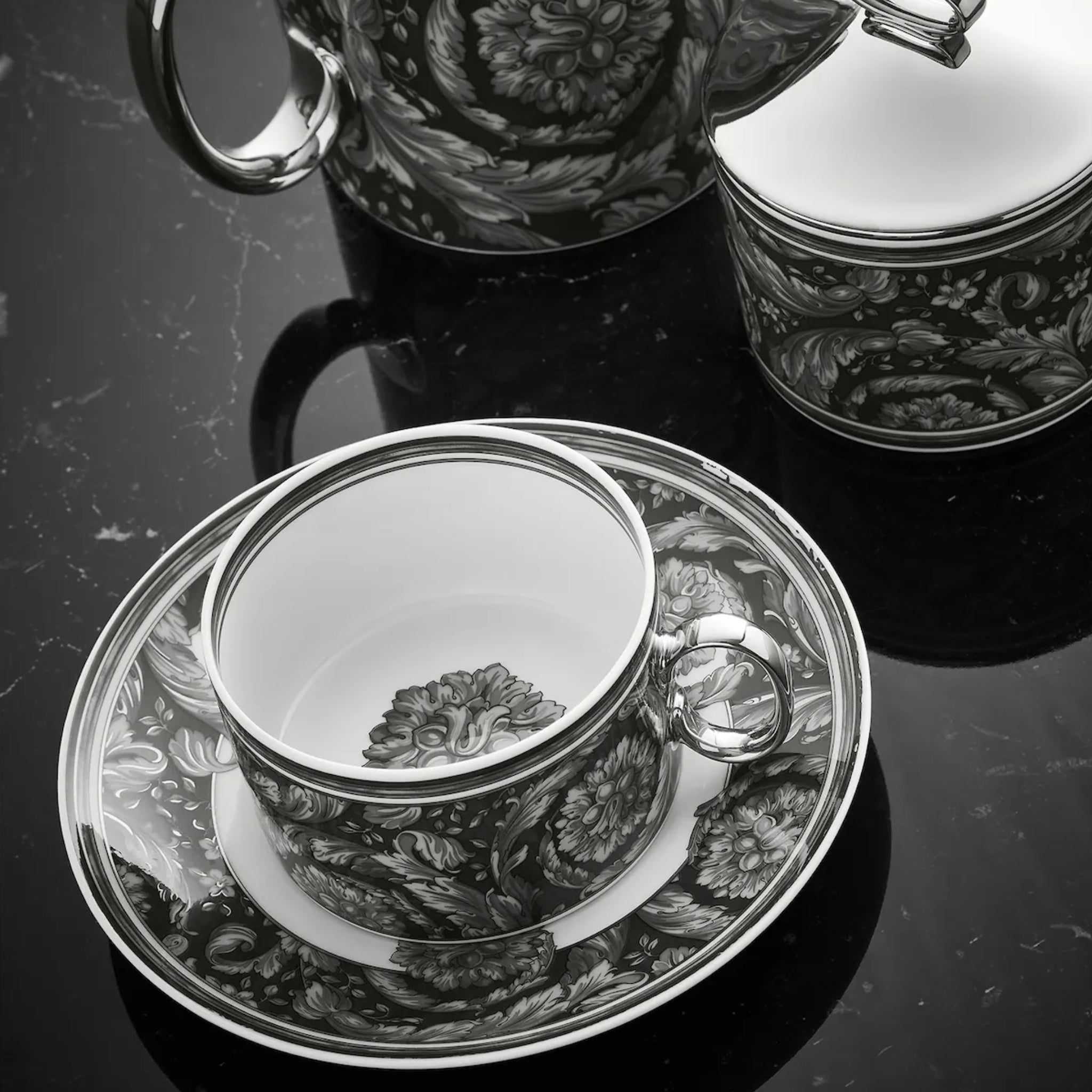 Set de tasse à thé & soucoupe Barocco haze de Versace Home