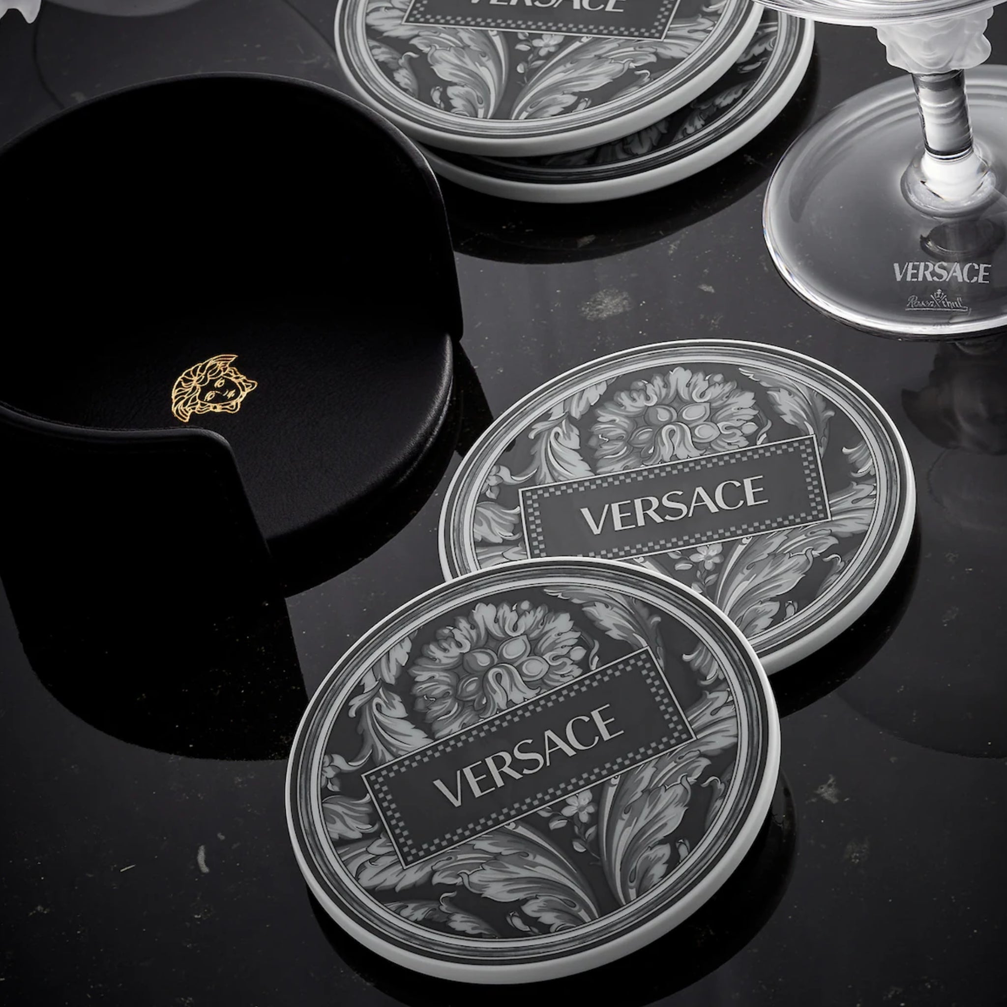 Set de 4 dessous de verre Barocco haze de Versace Home