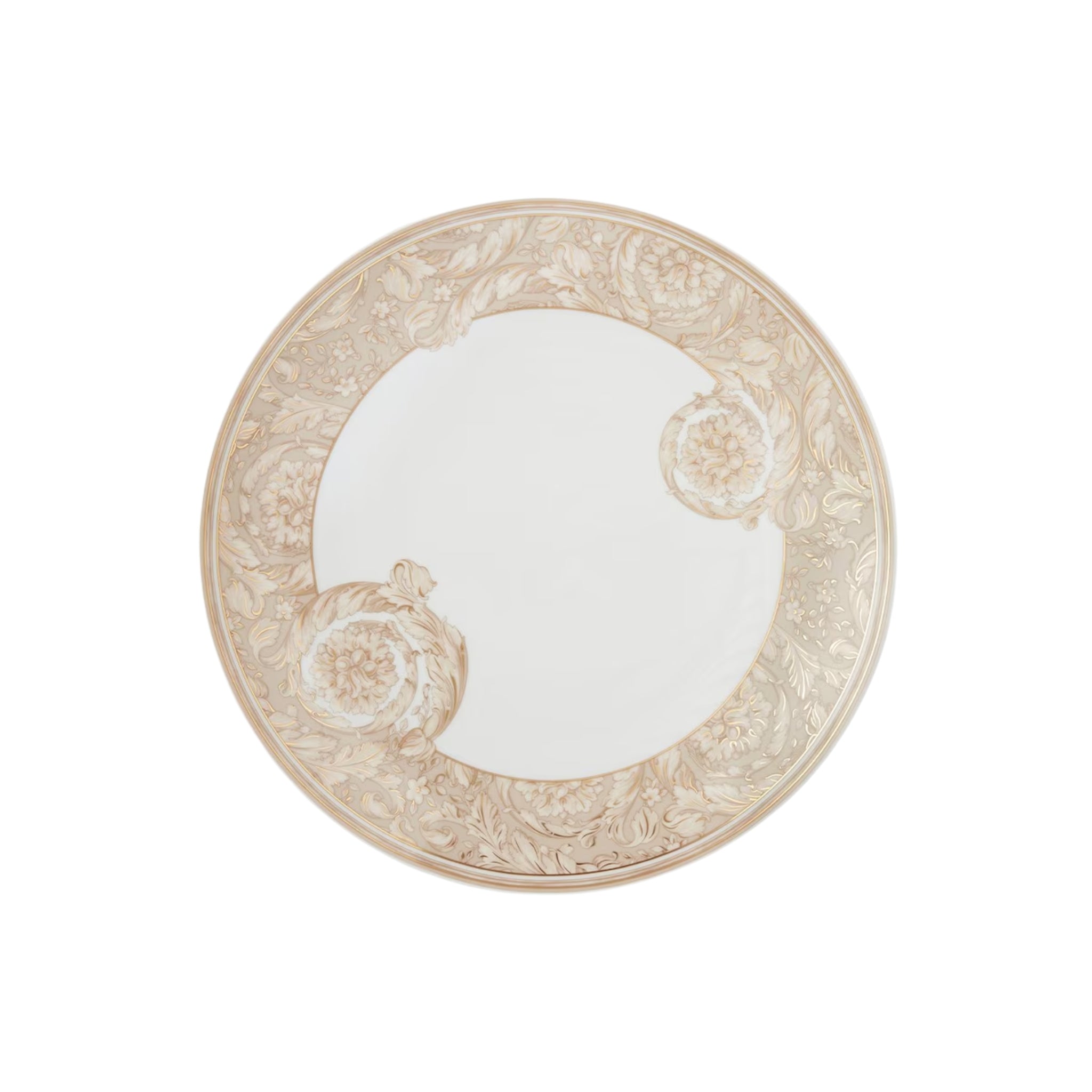 Assiette moyen Barrocco beige de Versace Home