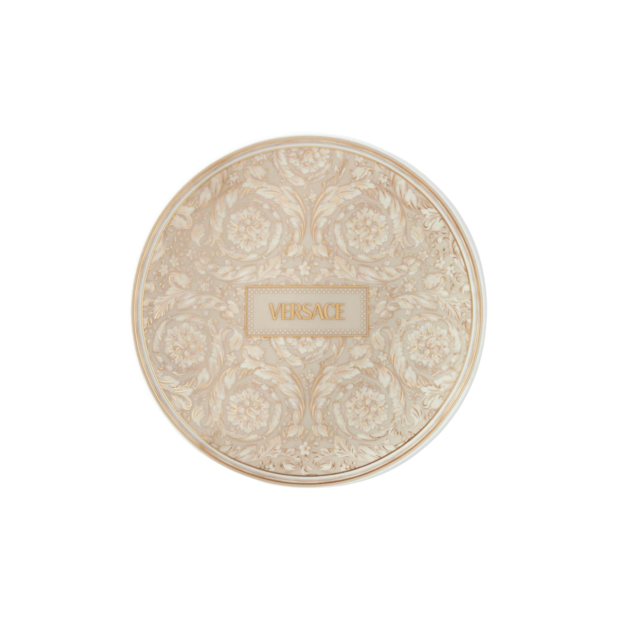 Barocco small beige plate by Versace Home | Maison Territo