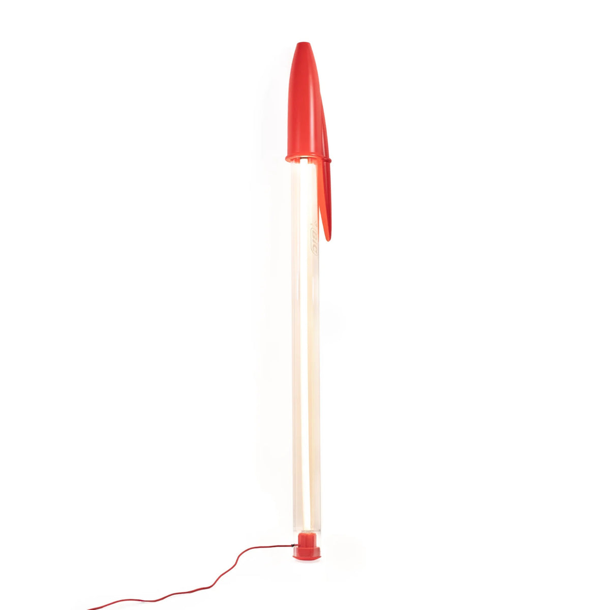Lampe BIC rouge de Seletti