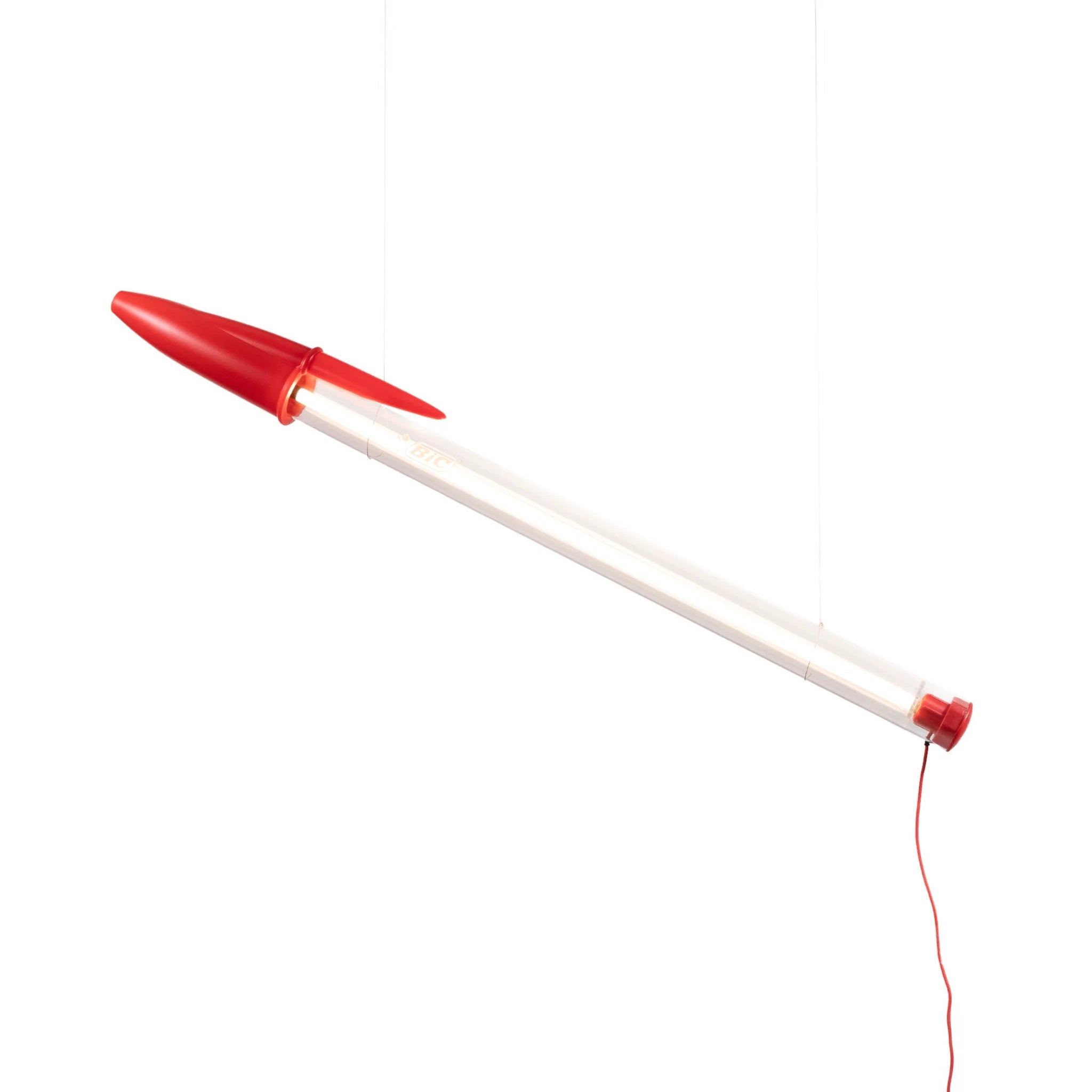 Lampe BIC rouge de Seletti