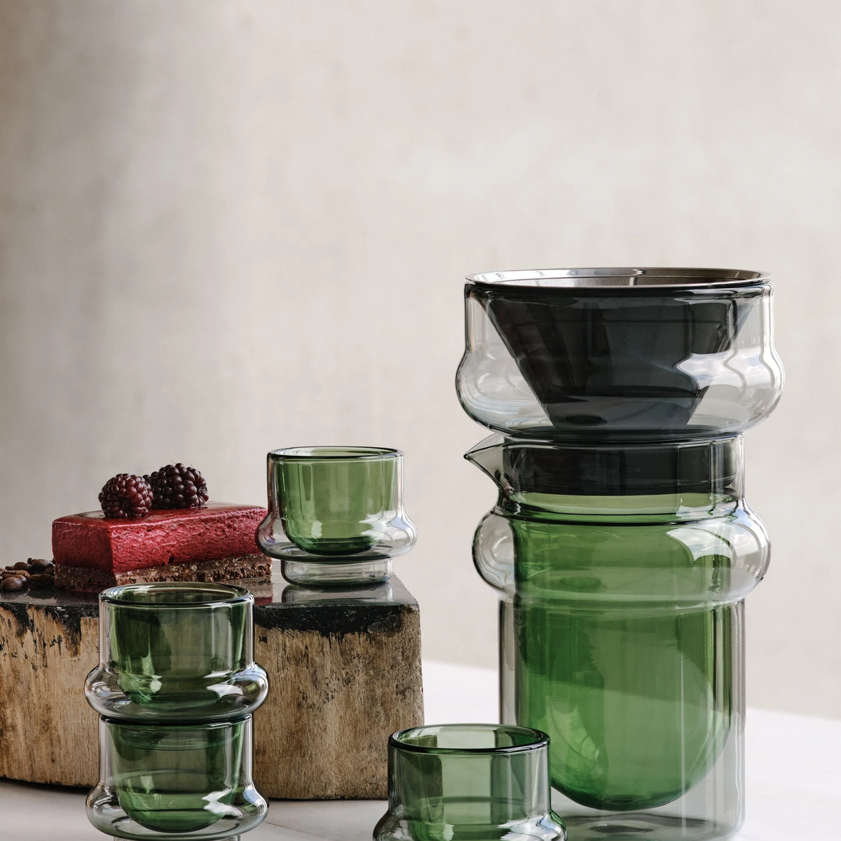 Carafe à café Bump en verre borosilicate soufflé | Maison Territo