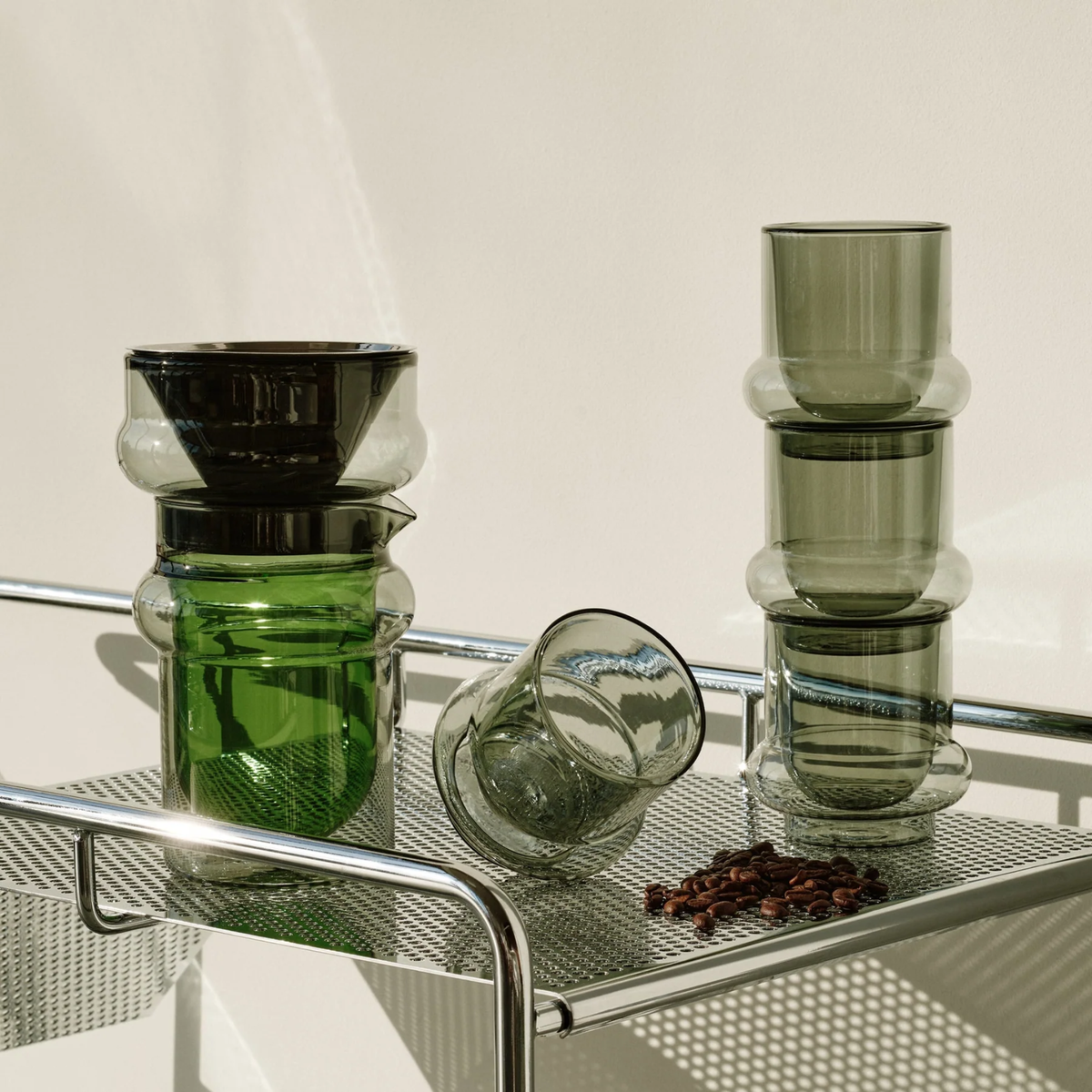 Carafe à café Bump en verre borosilicate soufflé | Maison Territo