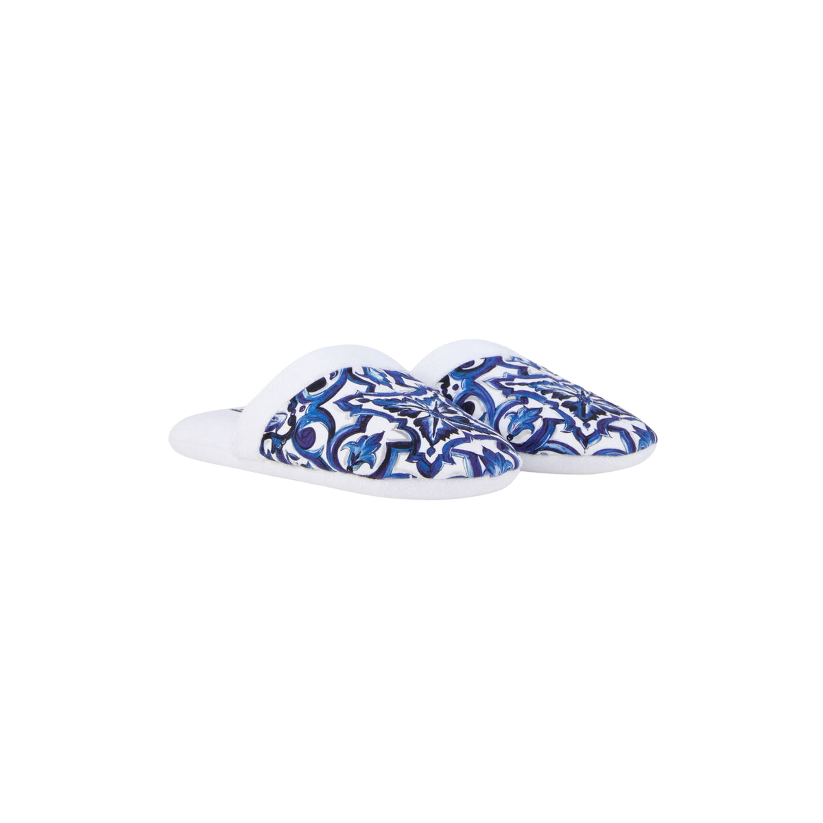 Chaussons en coton éponge Blu Mediterrano de Dolce & Gabbana Casa