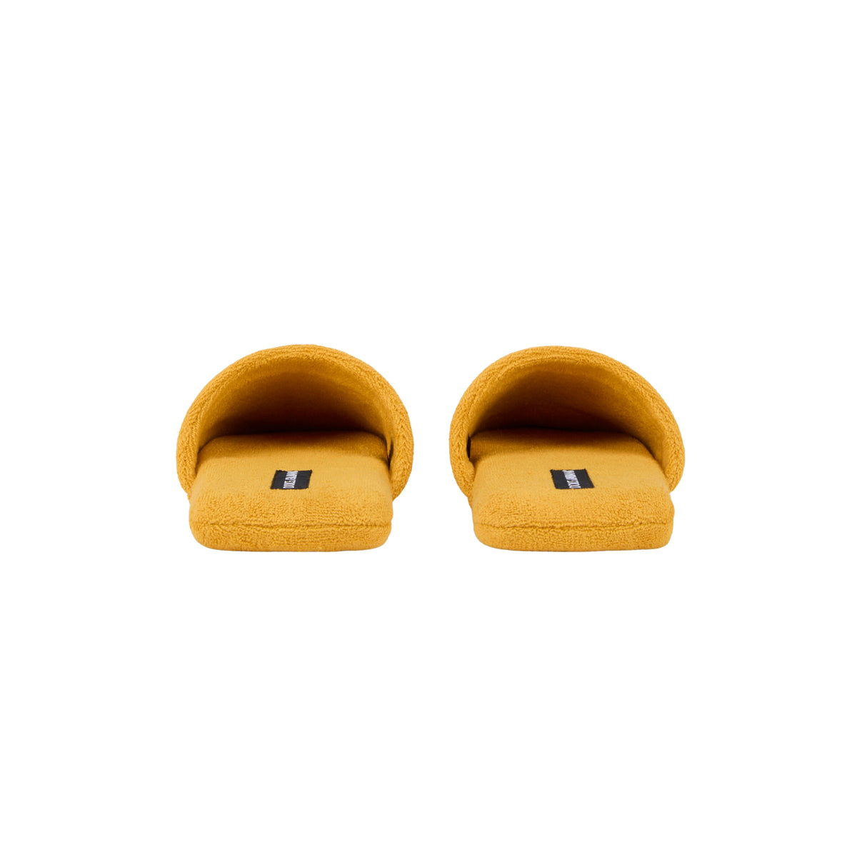 Chaussons en coton éponge Carretto Siciliano jaune de Dolce & Gabbana Casa