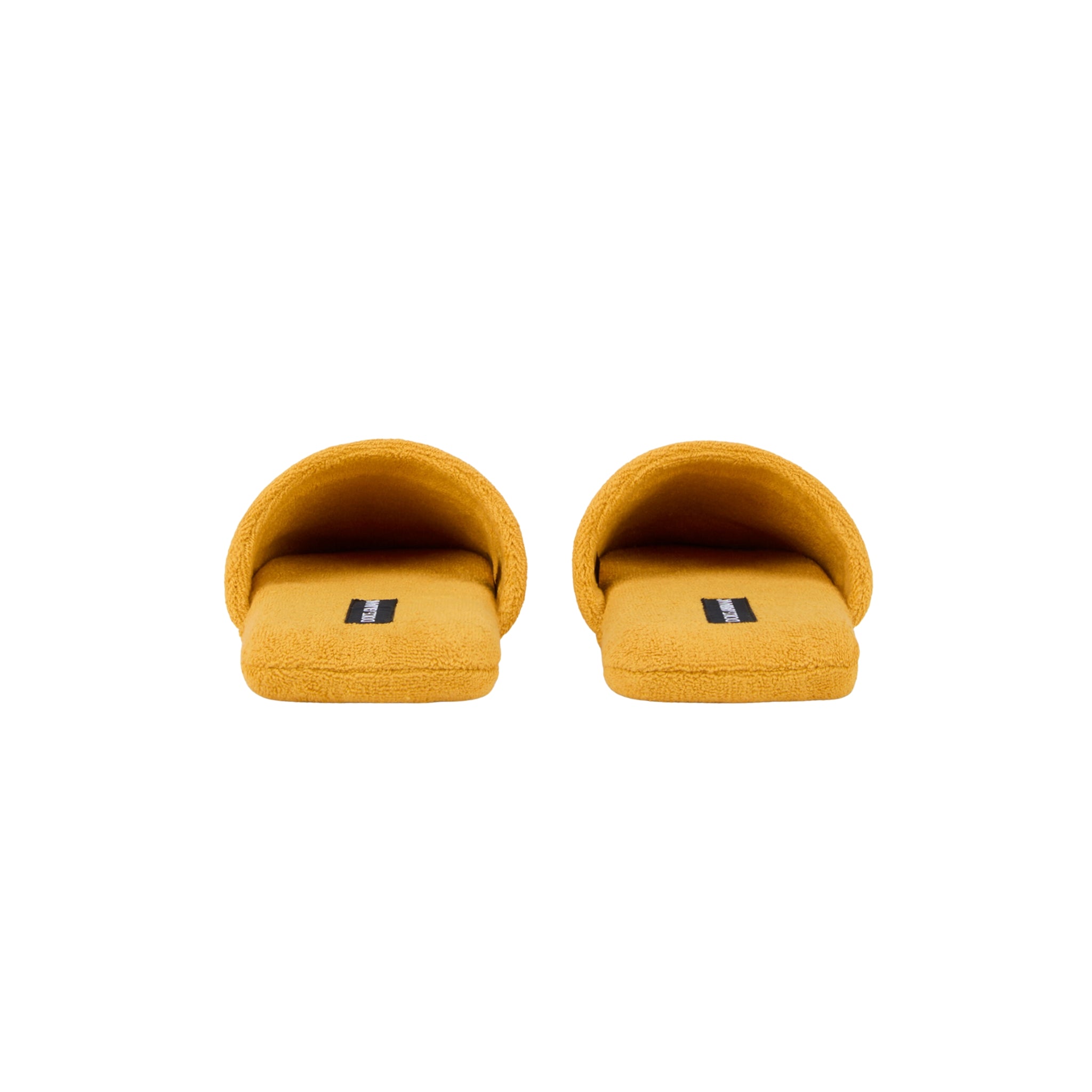 Chaussons en coton éponge Carretto Siciliano jaune de Dolce & Gabbana Casa