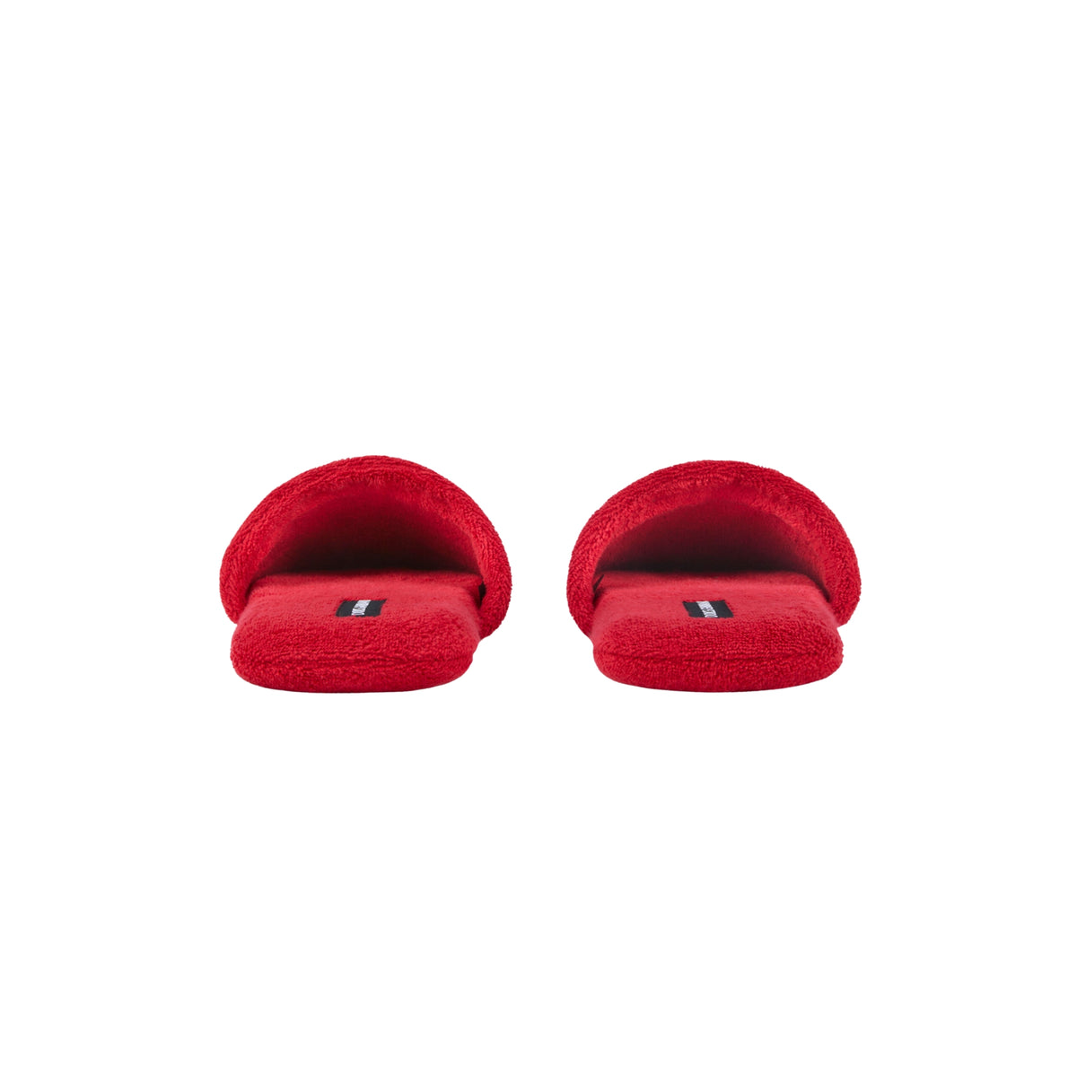 Chaussons en coton éponge Carretto Siciliano rouge de Dolce & Gabbana Casa