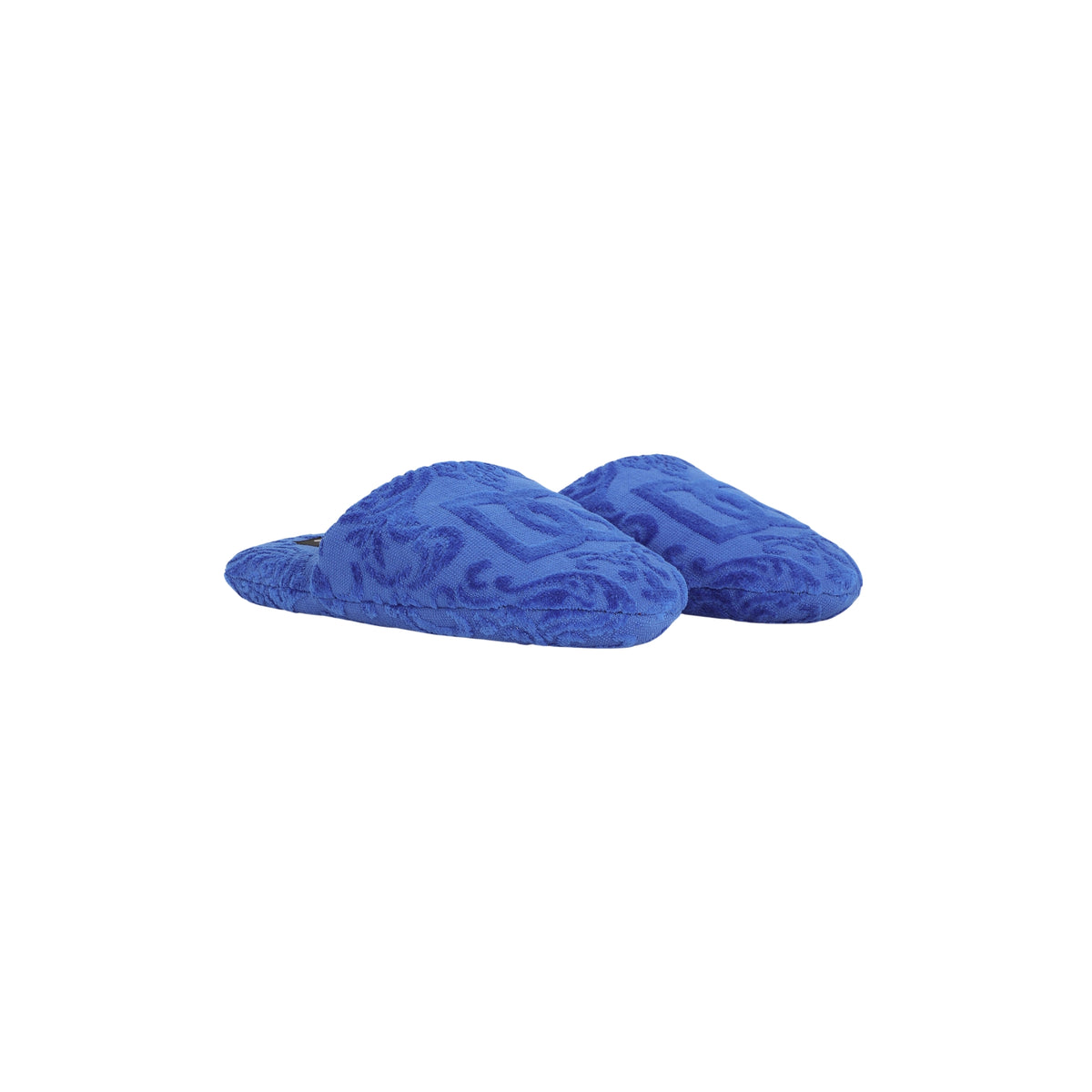 Chaussons en coton éponge jacquard DG Logo de Dolce & Gabbana Casa