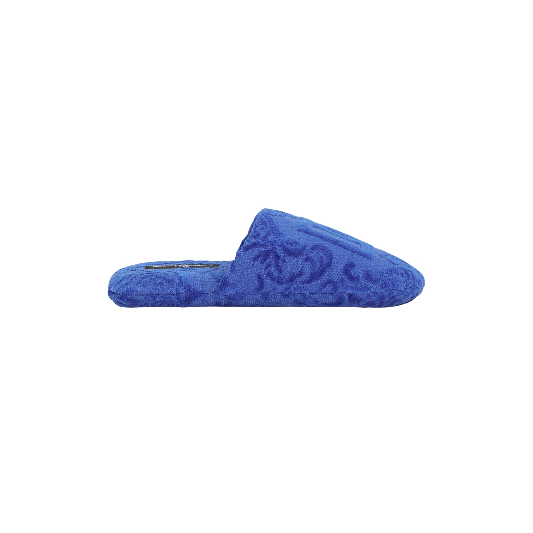 Chaussons en coton éponge jacquard DG Logo de Dolce & Gabbana Casa