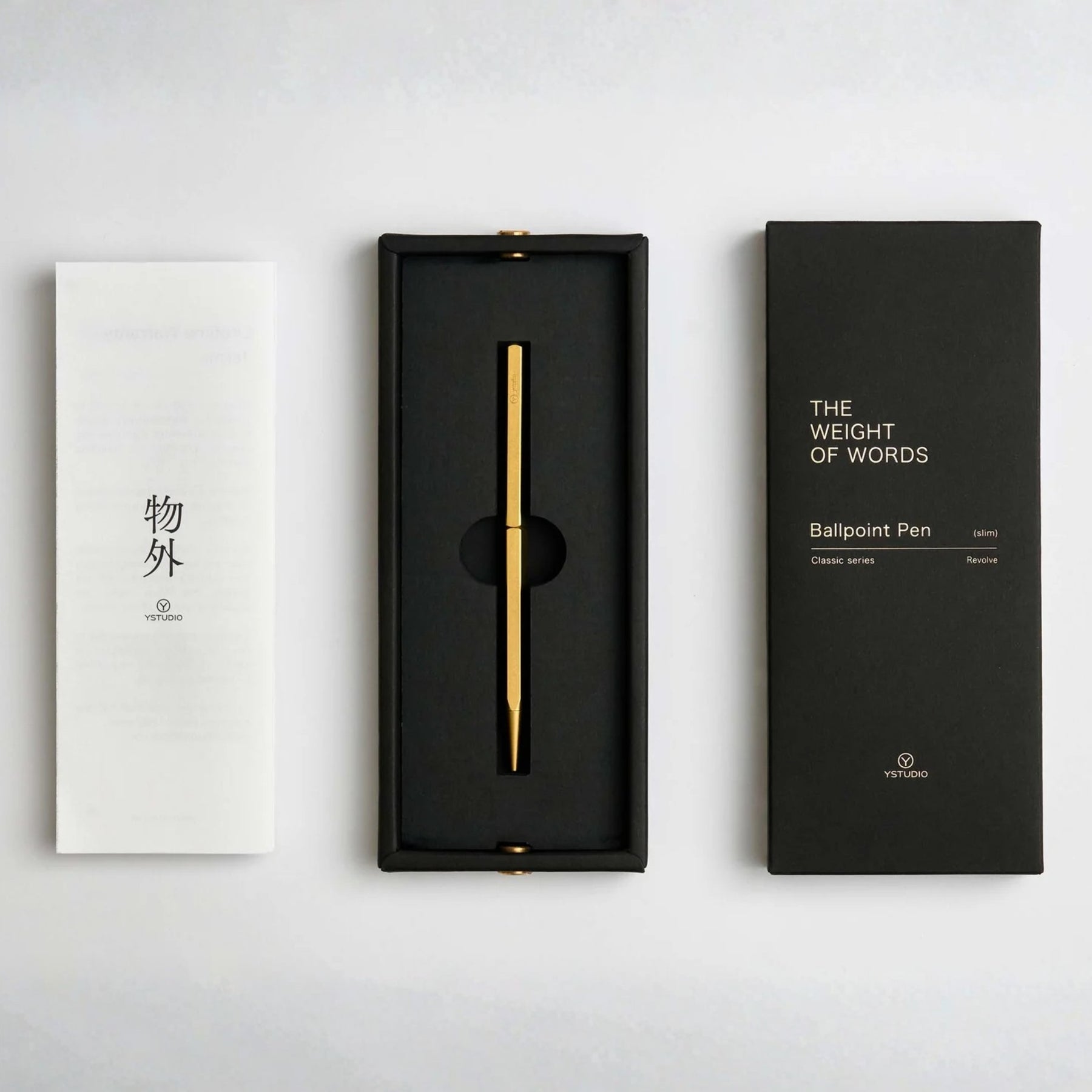 Stylo bille slim Classic Revolve - Brass de YStudio