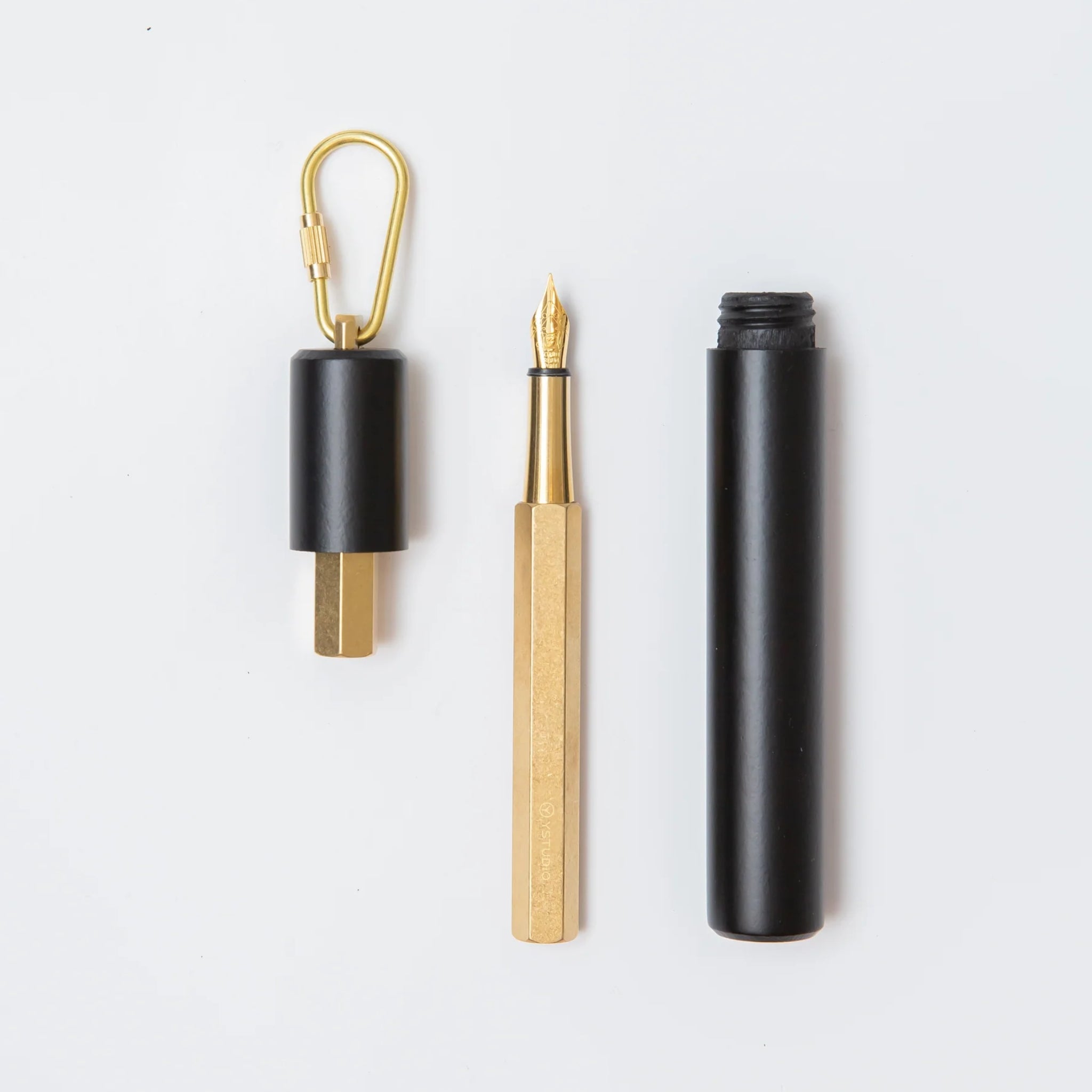 Stylo-plume portable Classic Revolve - Brass de YStudio