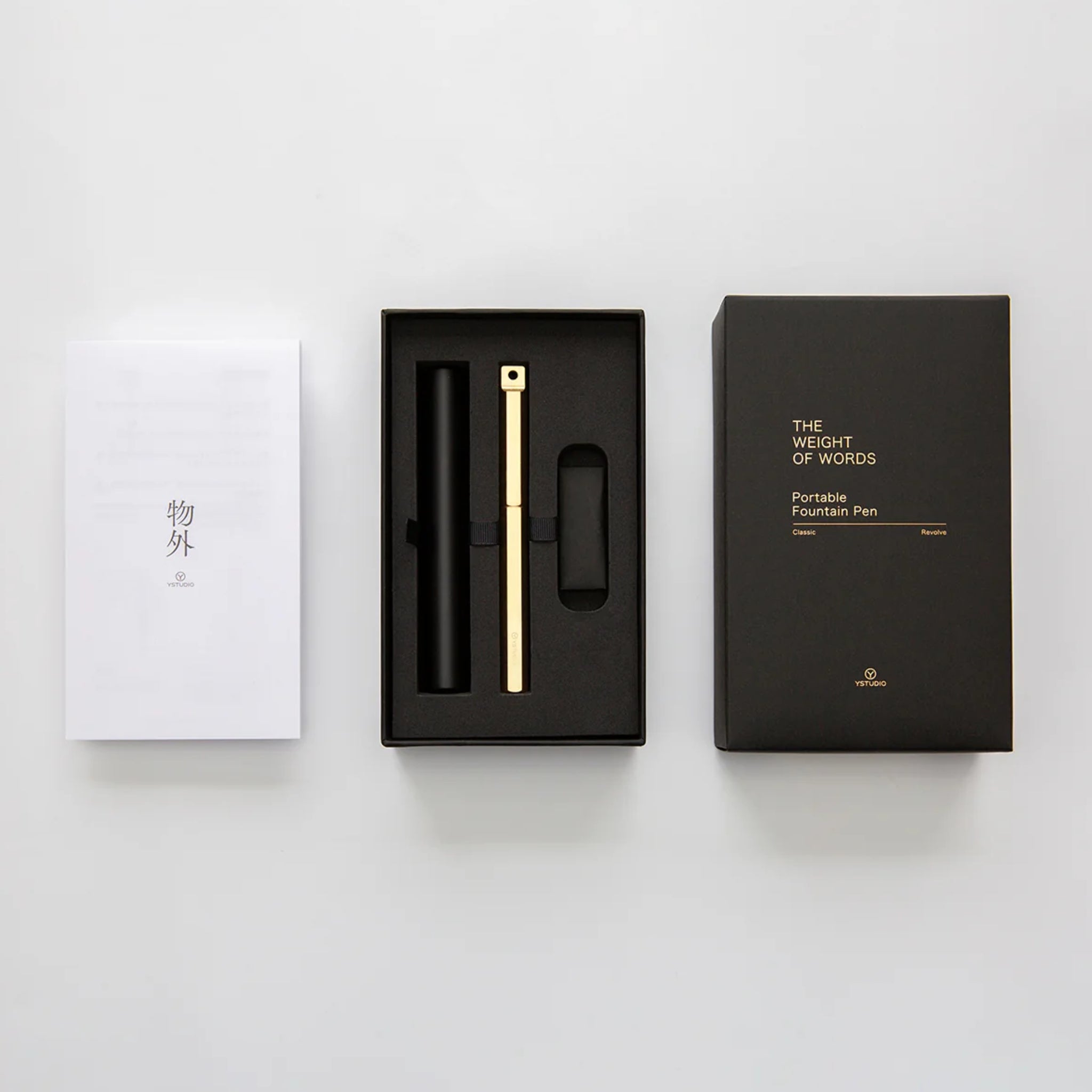 Stylo-plume portable Classic Revolve - Brass de YStudio