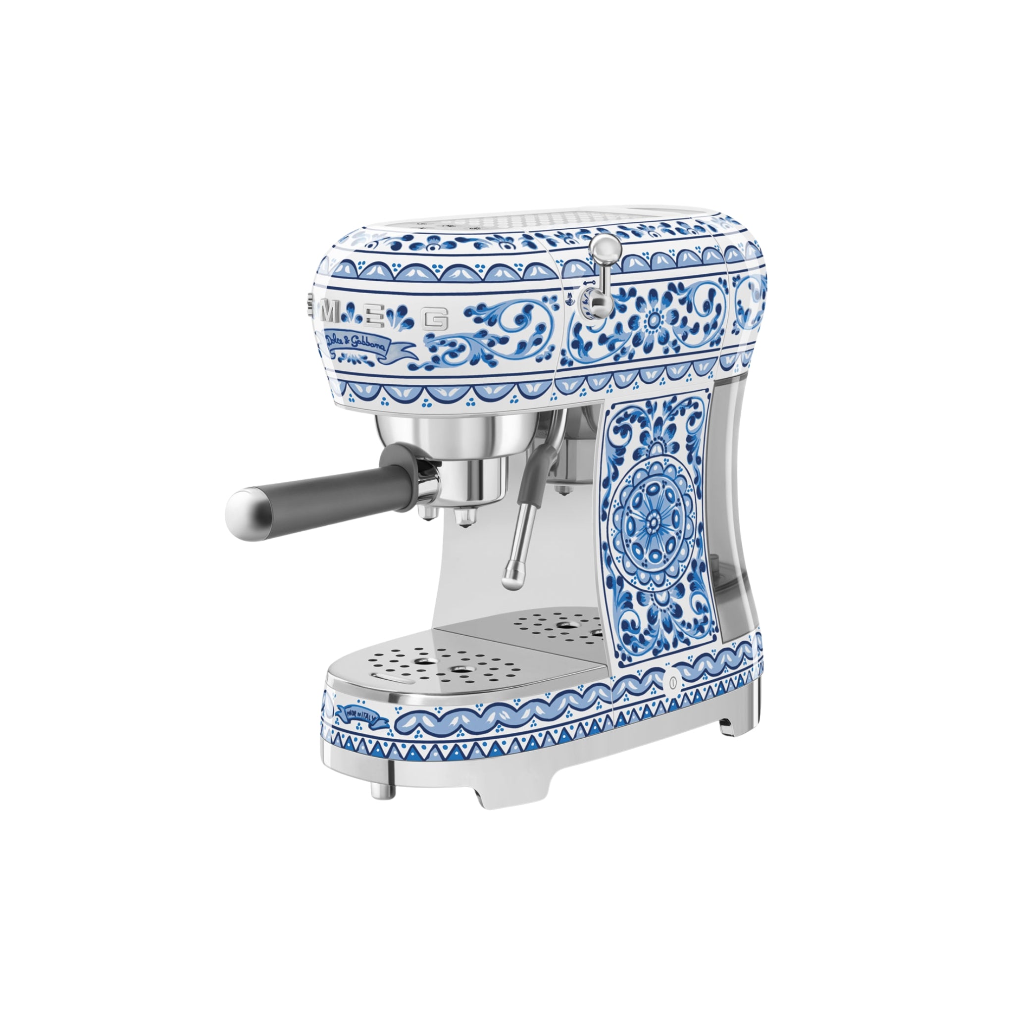 Machine à café Espresso manuelle Blu Mediterraneo de Smeg et Dolce & Gabbana Casa