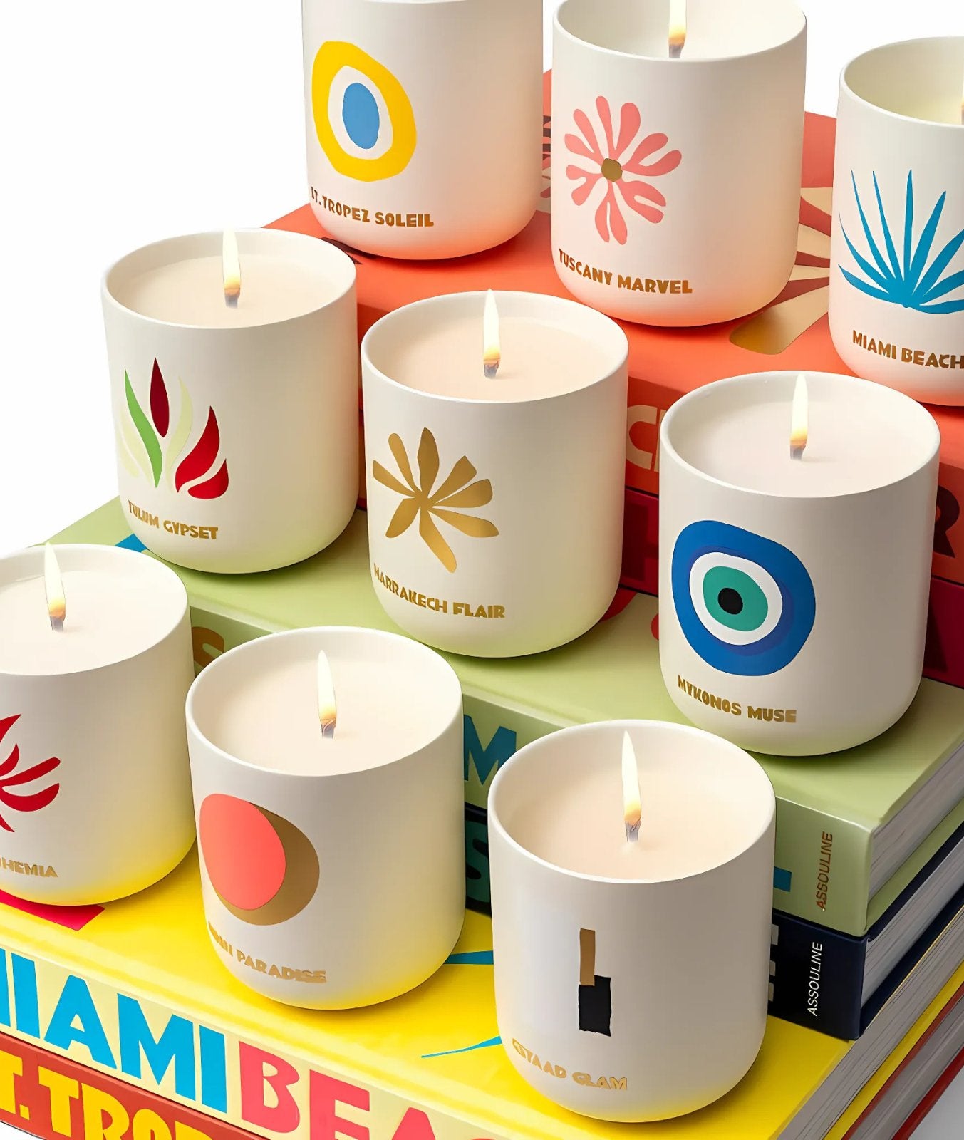 Bougies parfumées Travel From Home d'Assouline