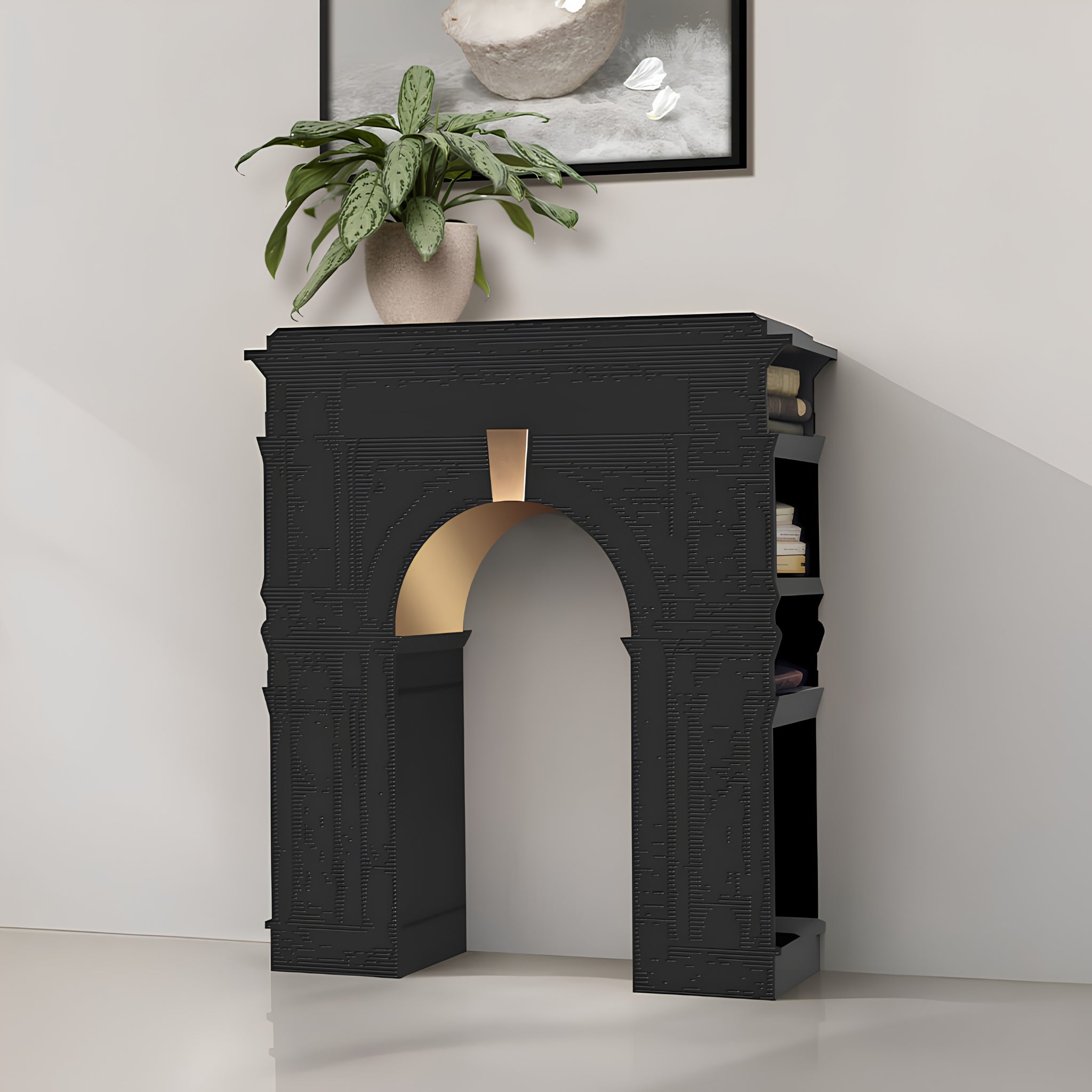 Console Triomphe – Noir Fenix & Laiton de Ibride | Maison Territo