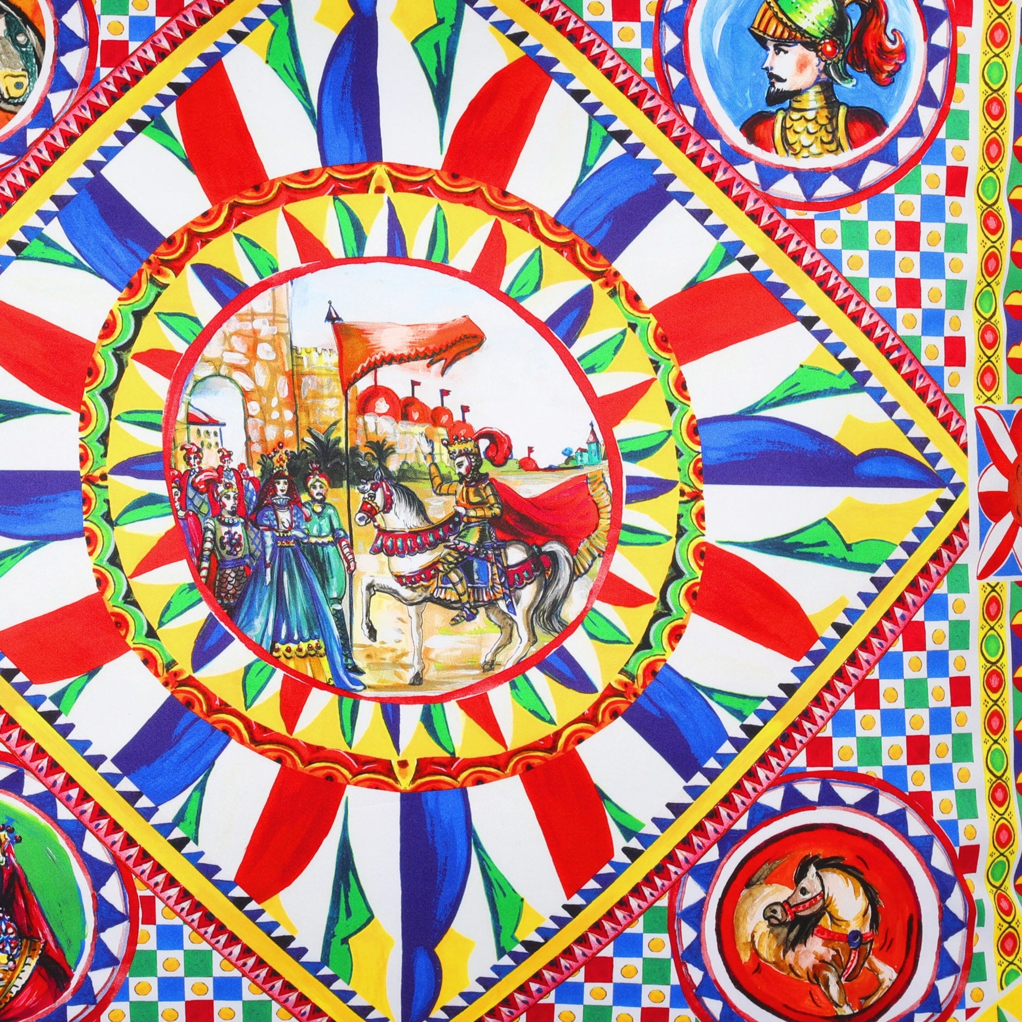 Coussin en coton Duchesse Carretto Siciliano de Dolce & Gabbana Casa