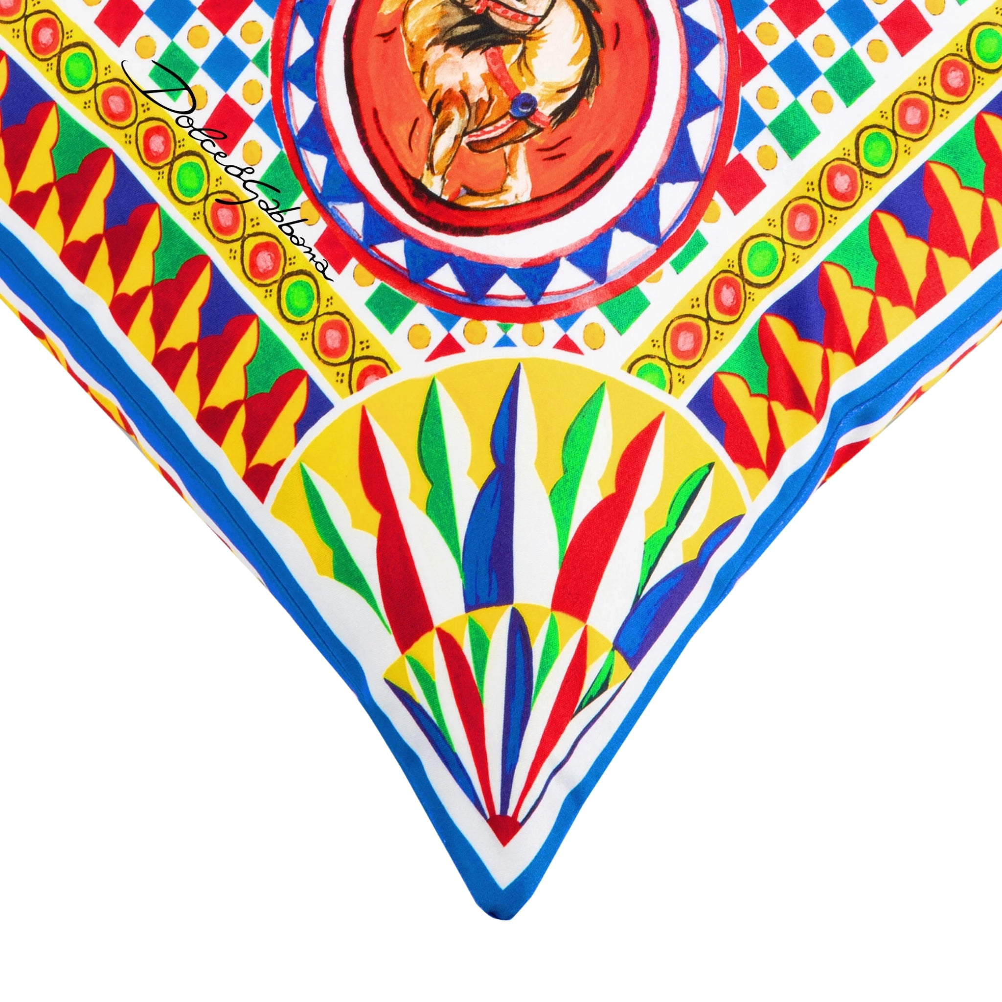 Coussin en coton Duchesse Carretto Siciliano de Dolce & Gabbana Casa