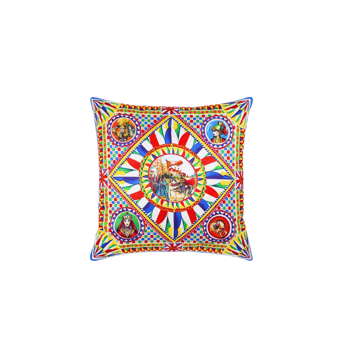 Coussin en coton Duchesse Carretto Siciliano de Dolce & Gabbana Casa