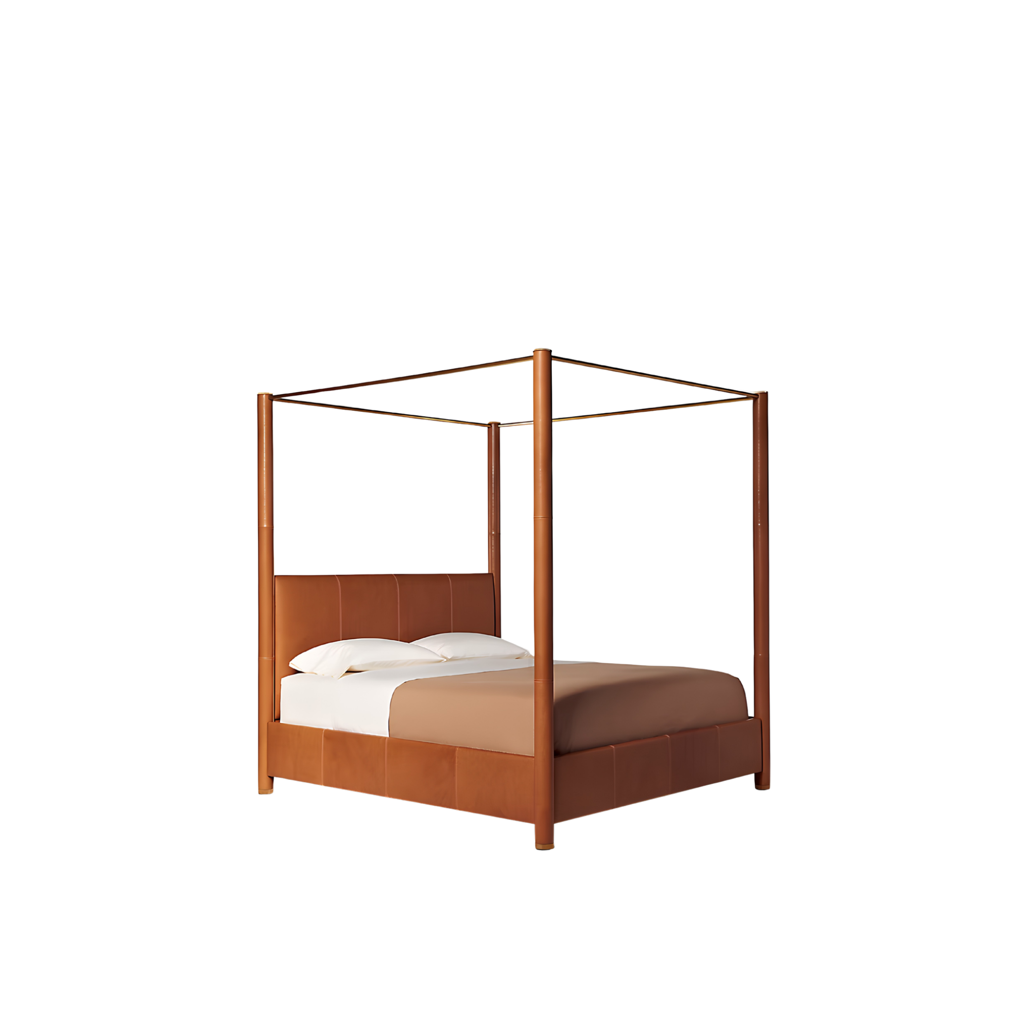Lit Dalton – Lit à baldaquin en cuir de Ralph Lauren | Maison Territo