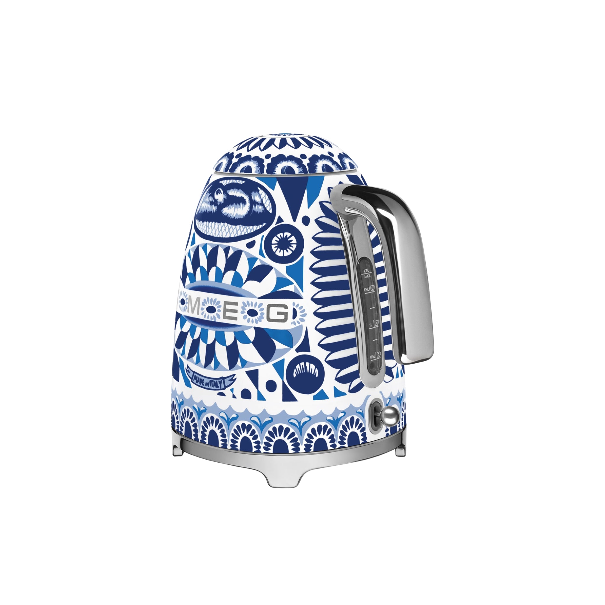 Bouilloire électrique Blu Mediterraneo de Smeg et Dolce & Gabbana Casa