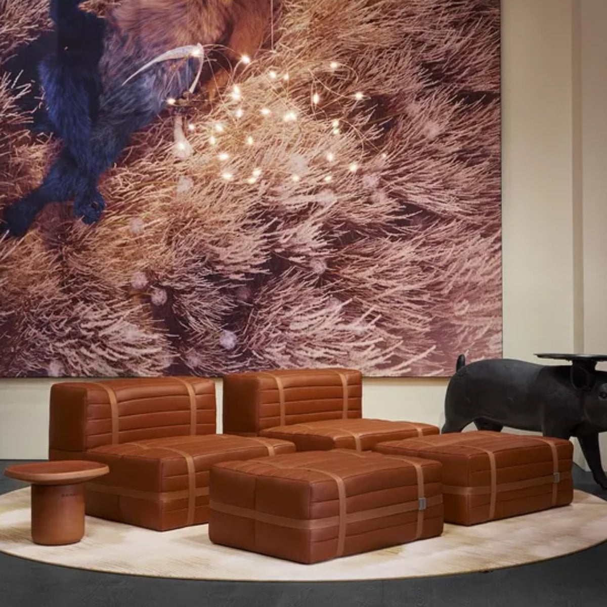 Haybale lounge chair