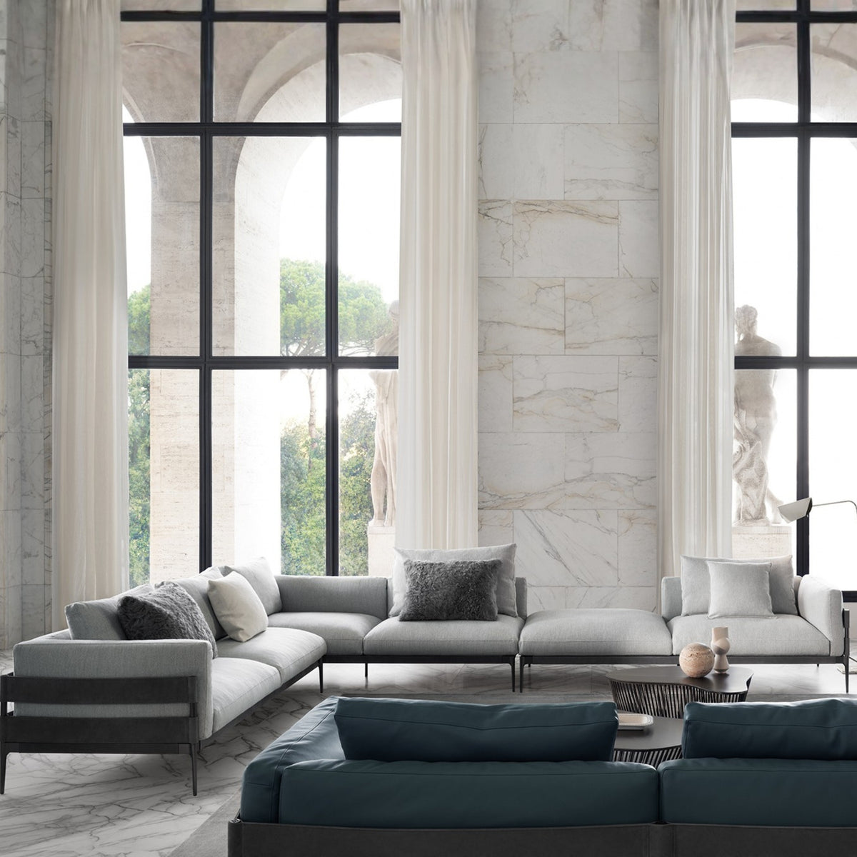 Canapé modulaire F-Stripes de Fendi Casa