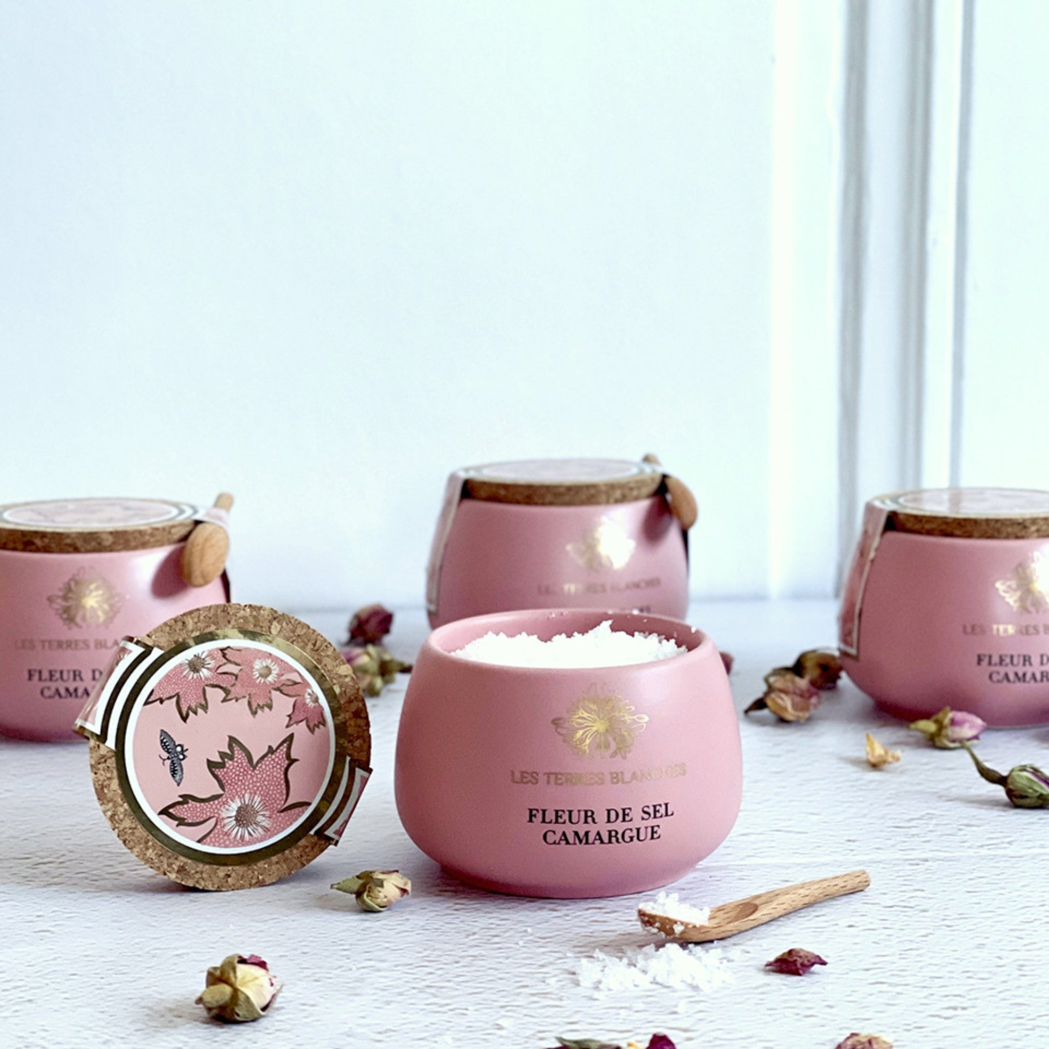 Fleur de Sel Camargue Céramique Rose de Les Terres Blanches
