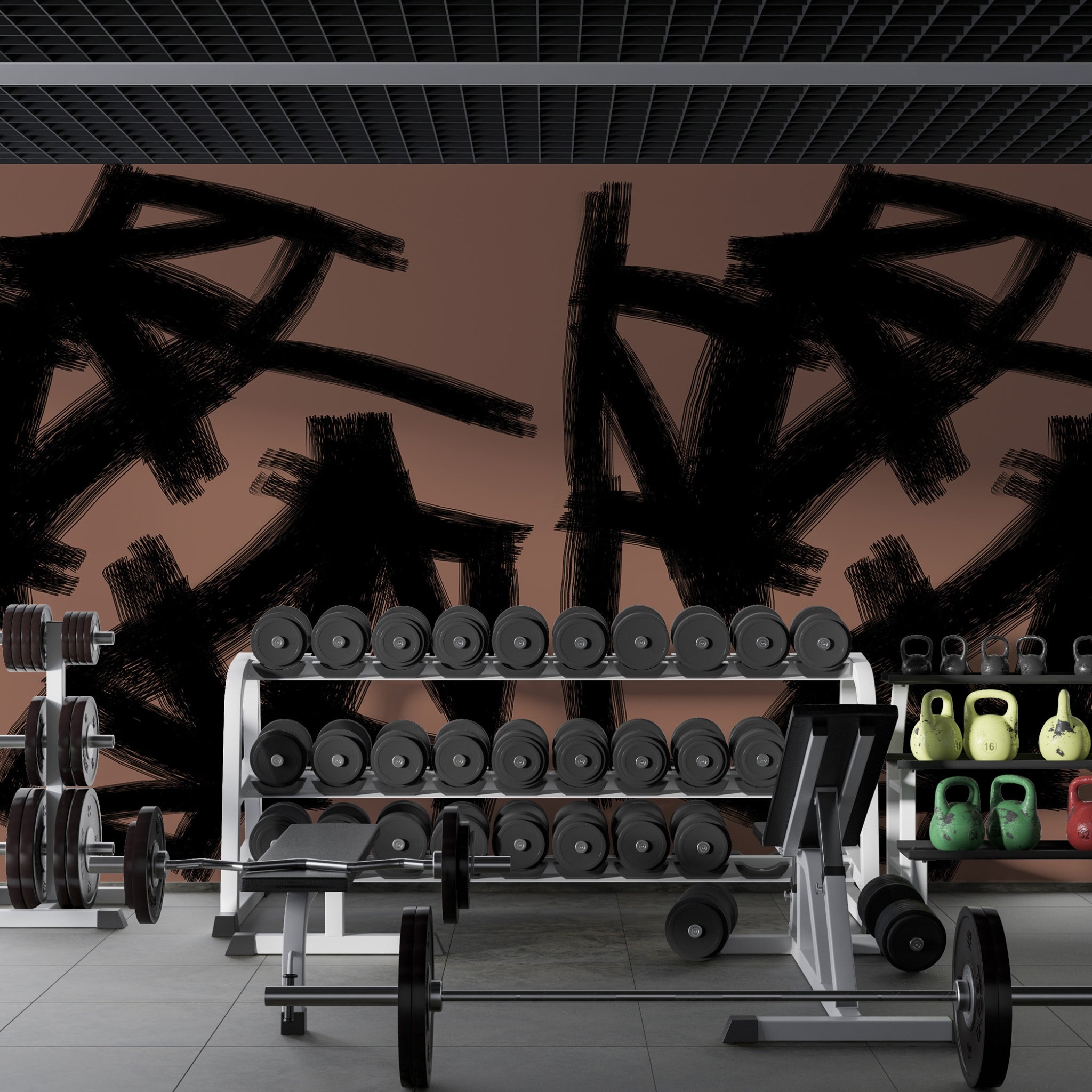 Papier peint Fusain brulé-noir de Nomad Design