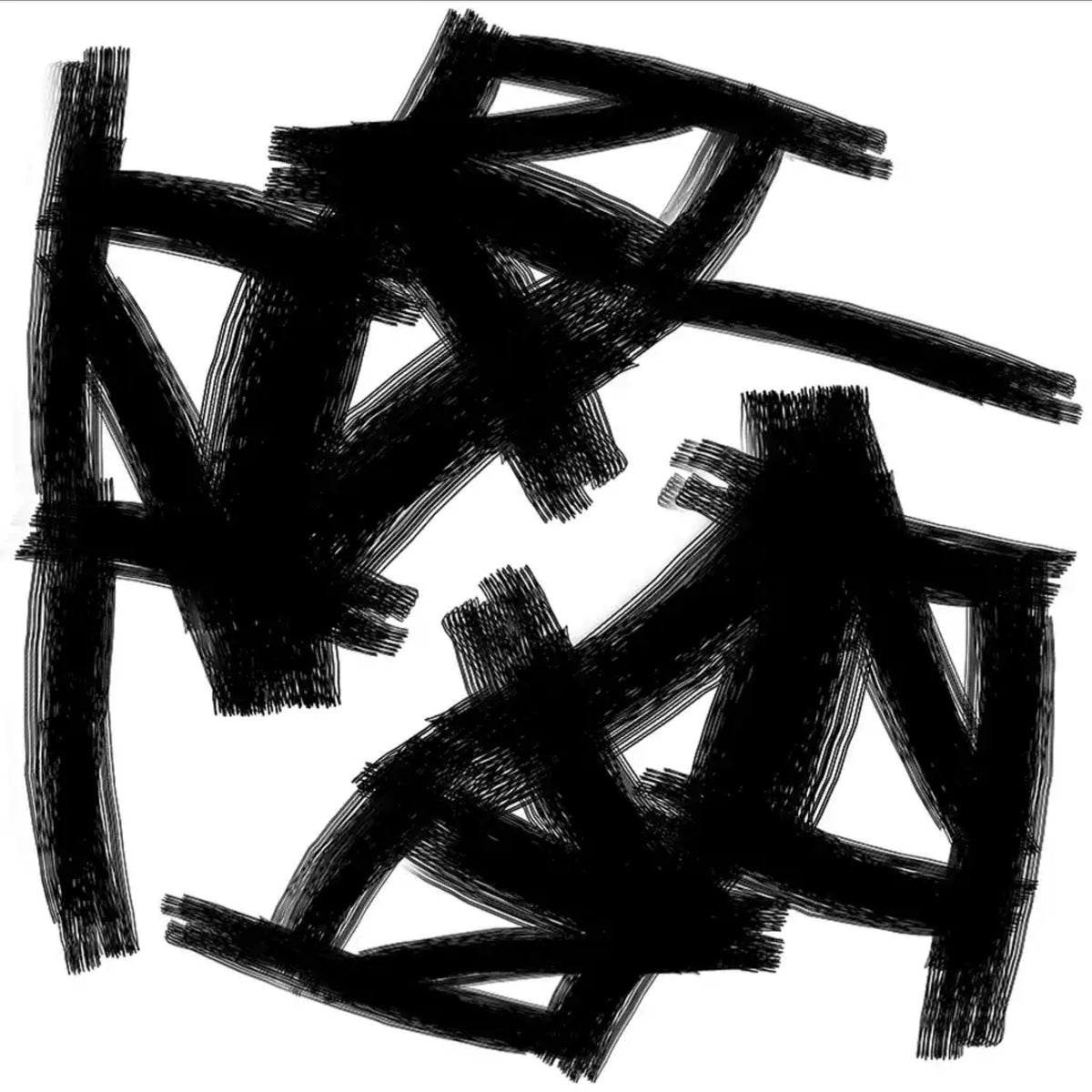 Papier peint Fusain chaos blanc de Nomad Design Mural 