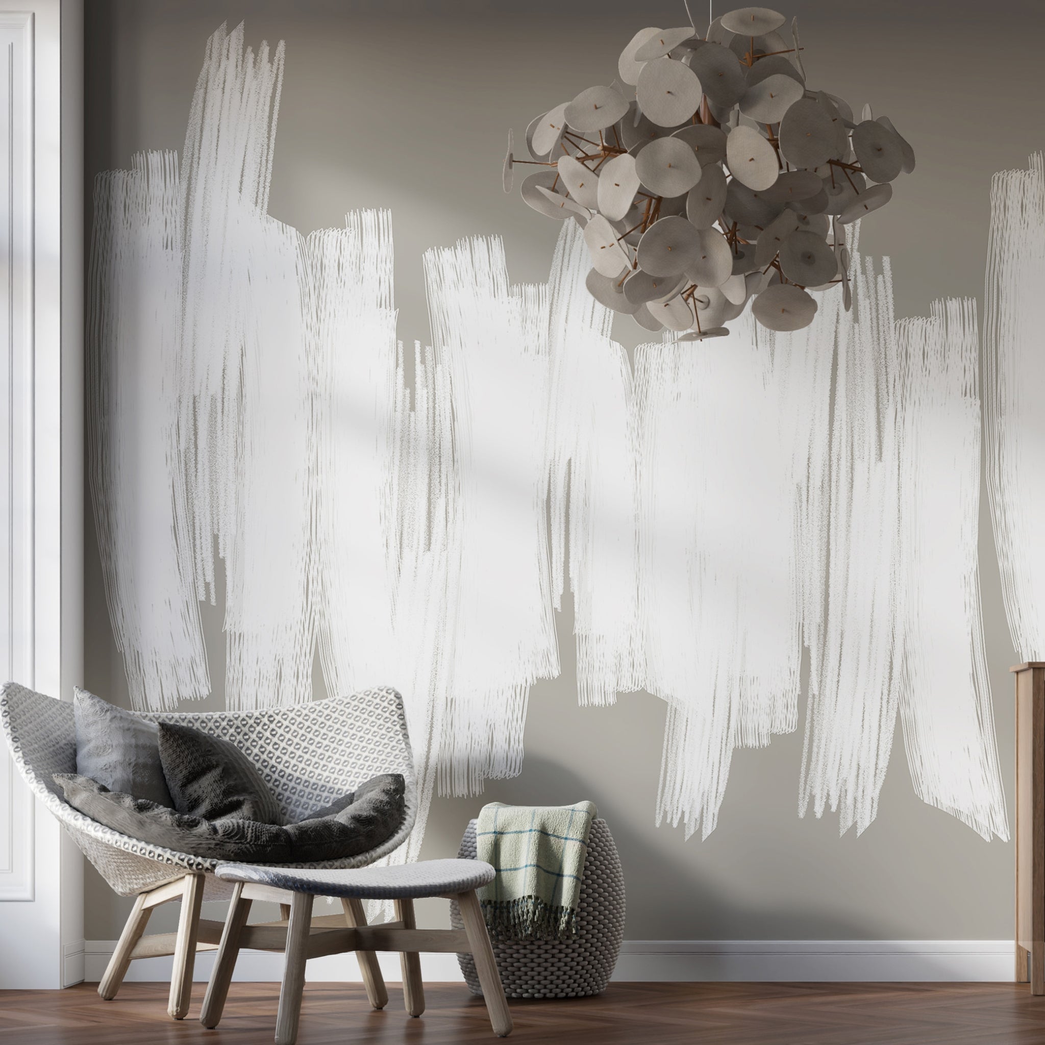 Papier peint Fusain crème de Nomad Design