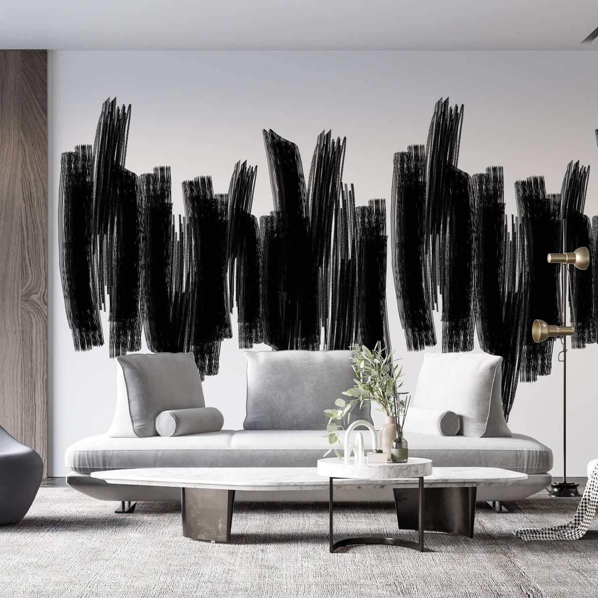 Papier peint Fusain blanc de Nomad Design
