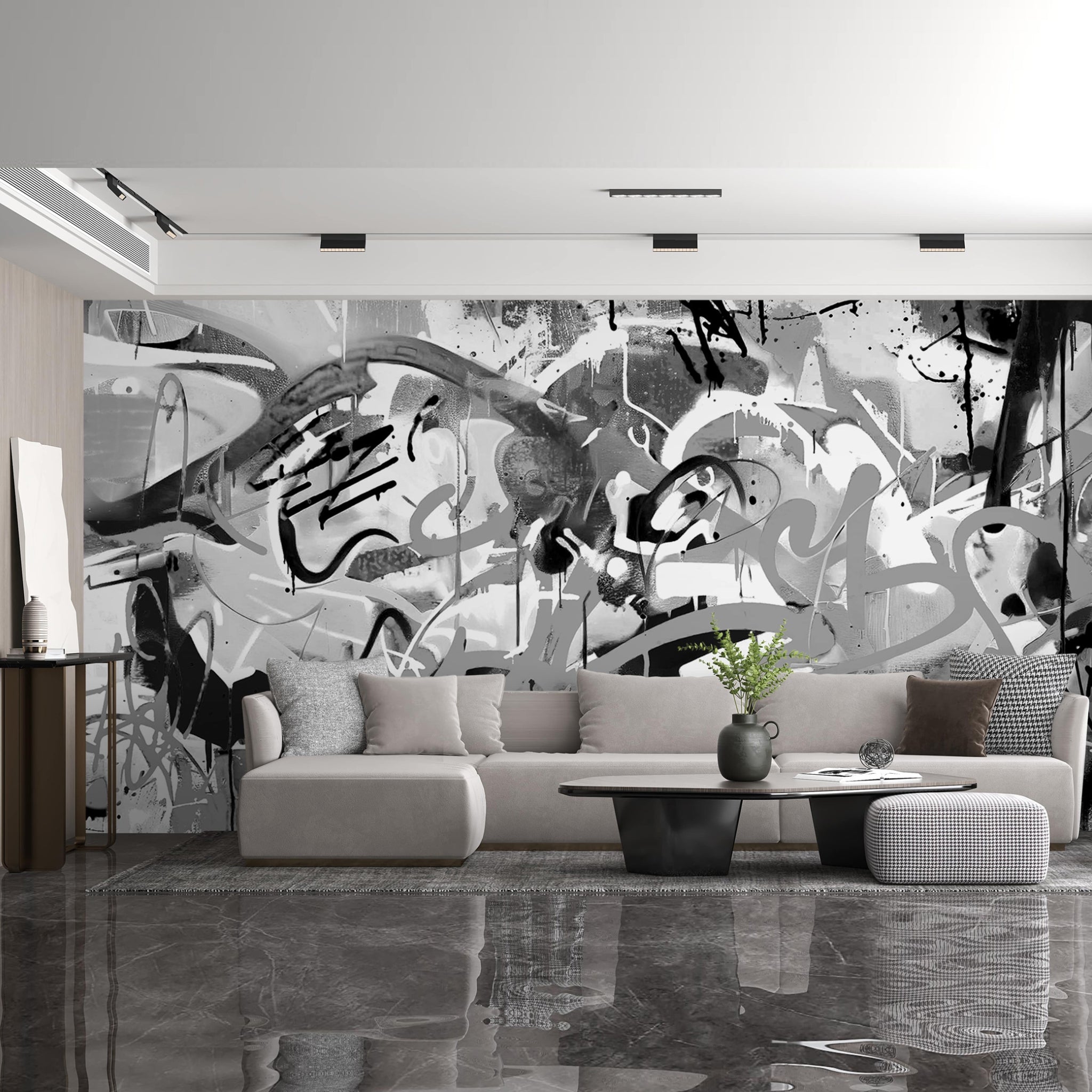 Papier peint Graffiti noir de Nomad Design