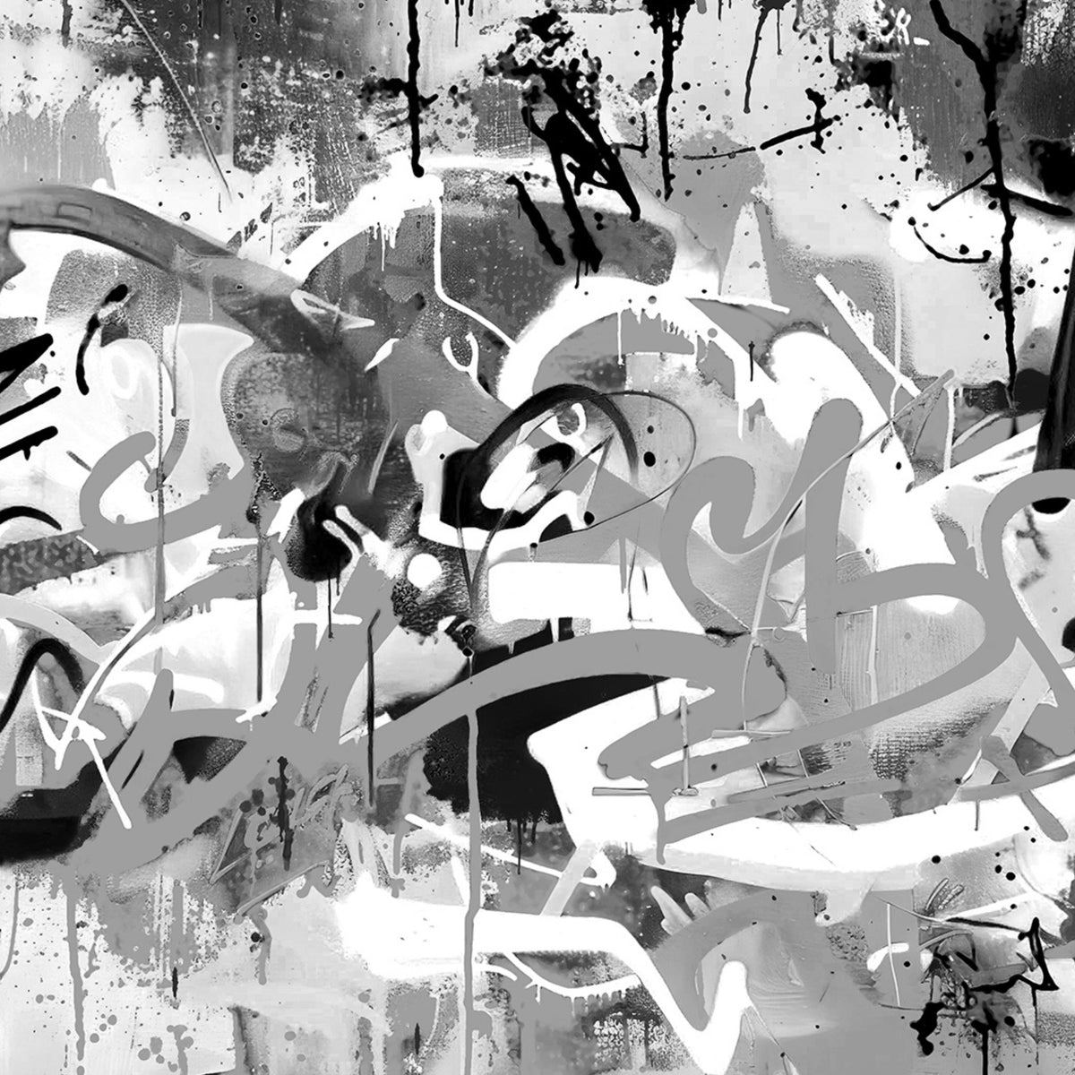 Papier peint Graffiti noir de Nomad Design