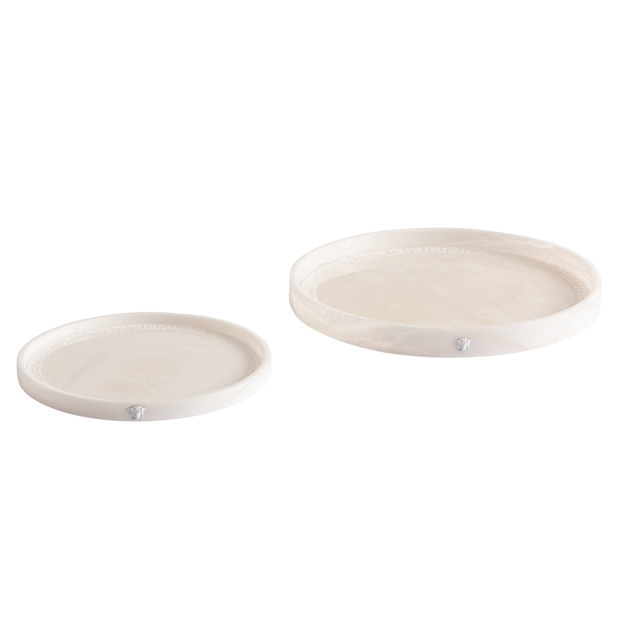 Diaspora　4way Ceramic VHS Tray (Ecru) Greca medium tray by Versace Home | Maison Territo