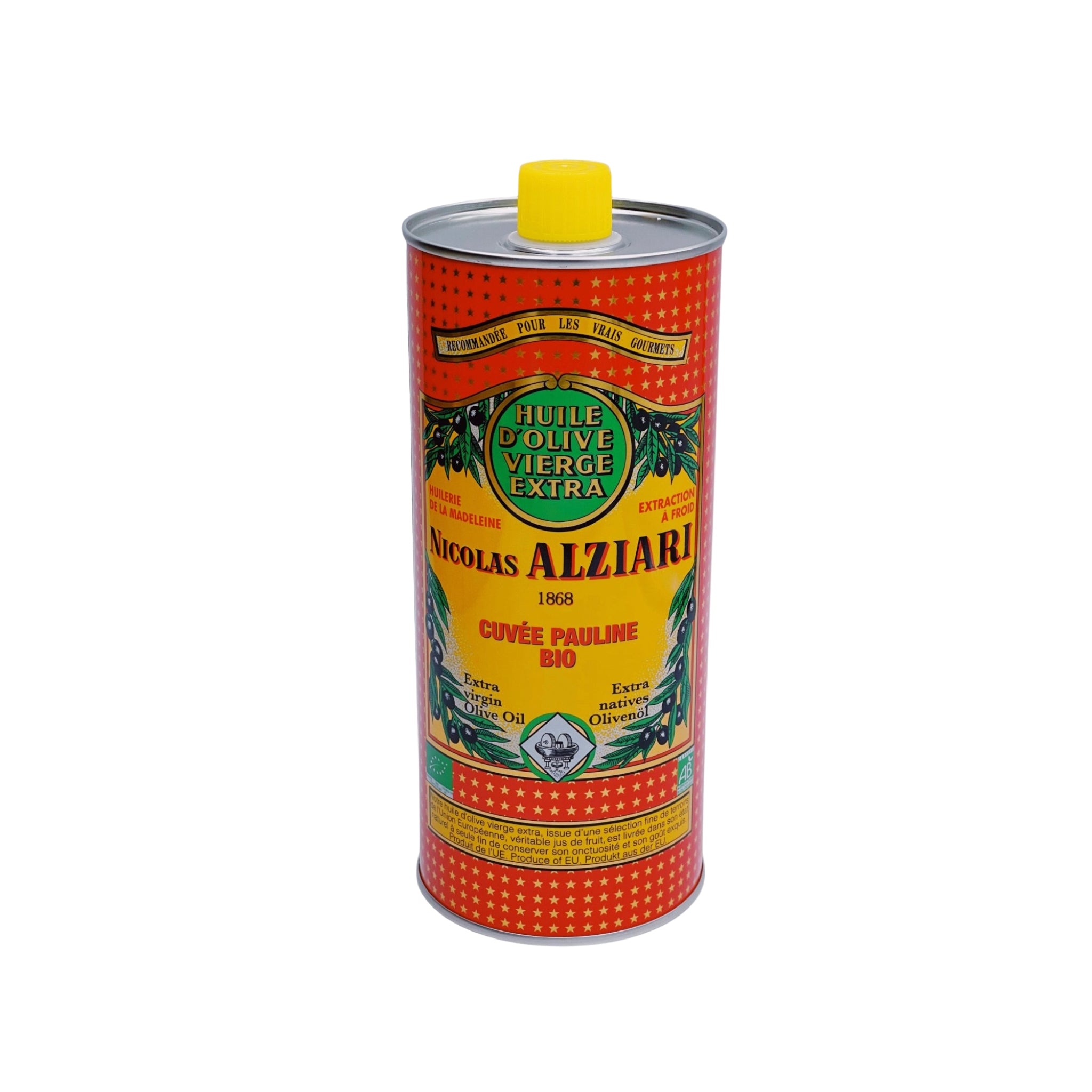 Huile d’olive vierge extra Pauline biologique de Nicolas Alziari
