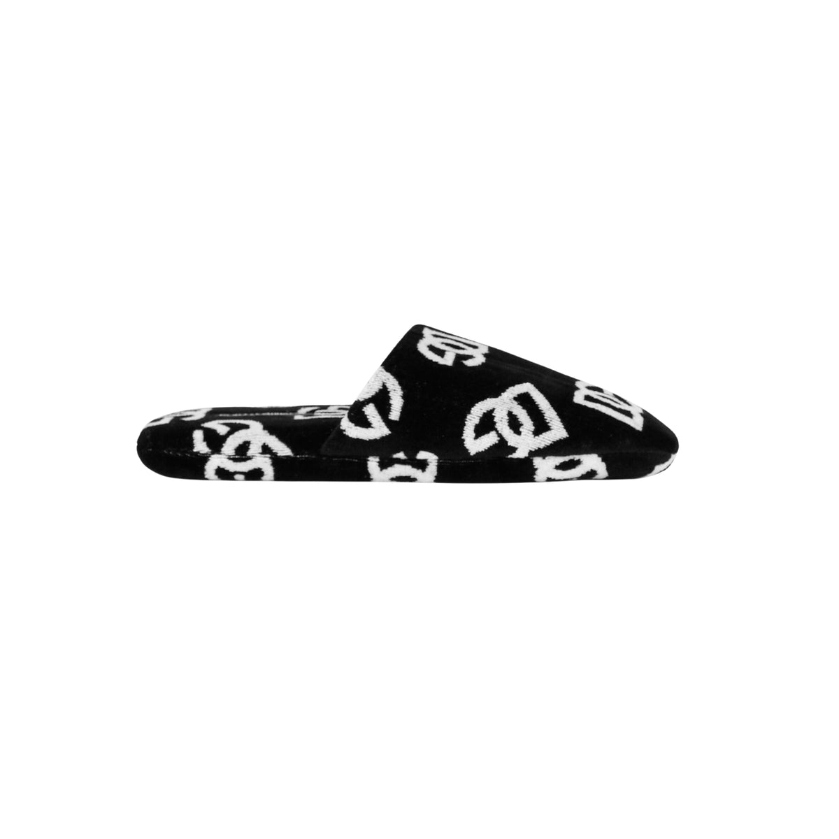 Chaussons en coton éponge jacquard DG Logo de Dolce & Gabbana