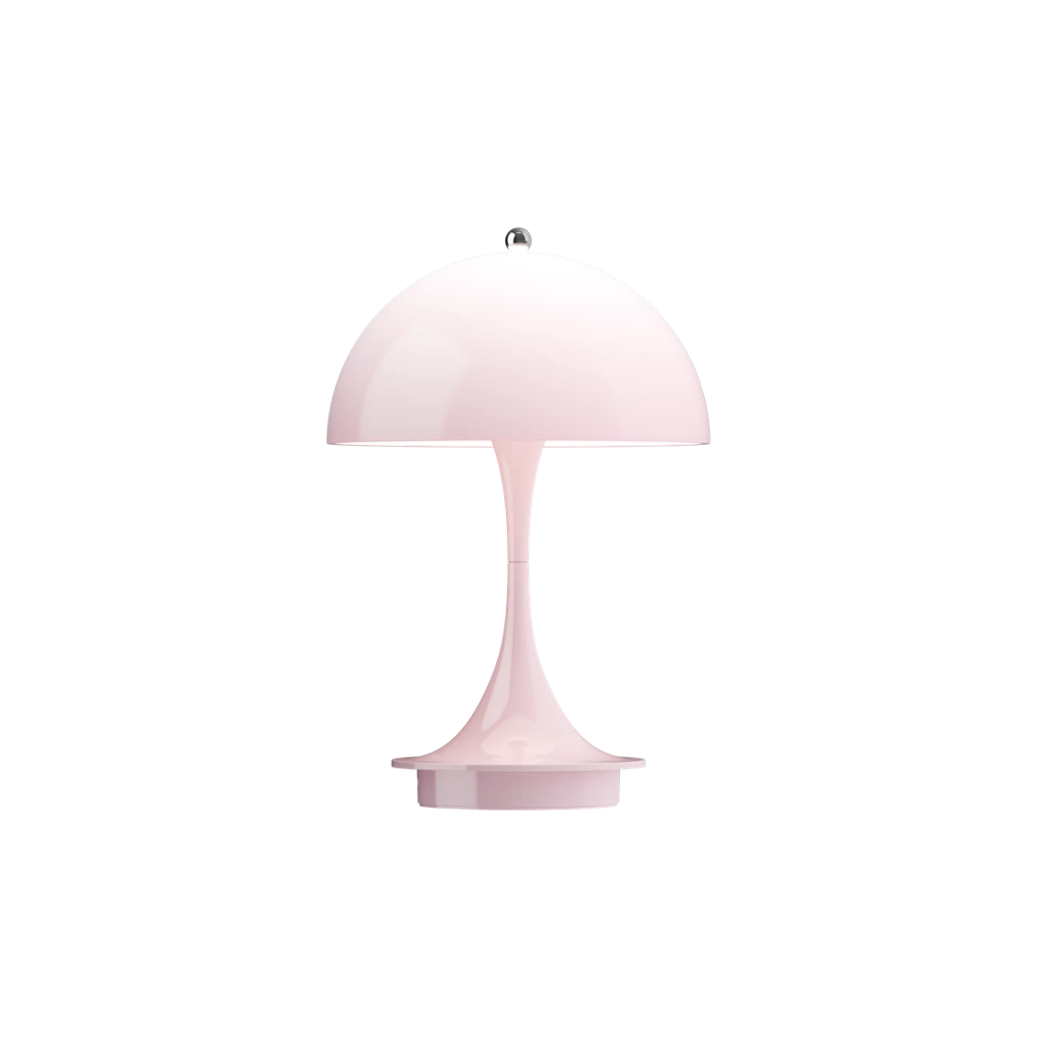 Lampe de table opal pale rose Panthella 160 de Louis Poulsen