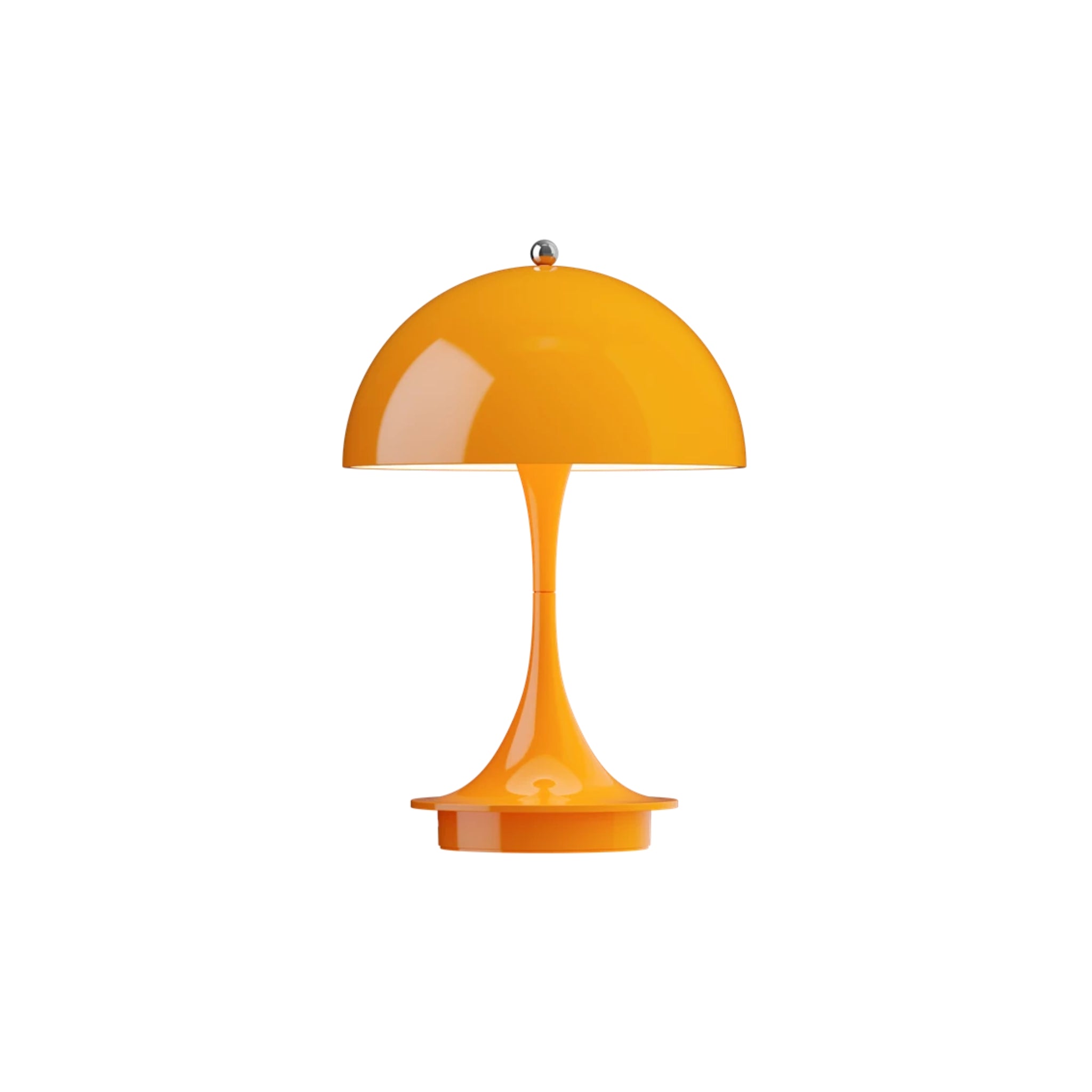 Lampe de table opaque orange Panthella 160 de Louis Poulsen