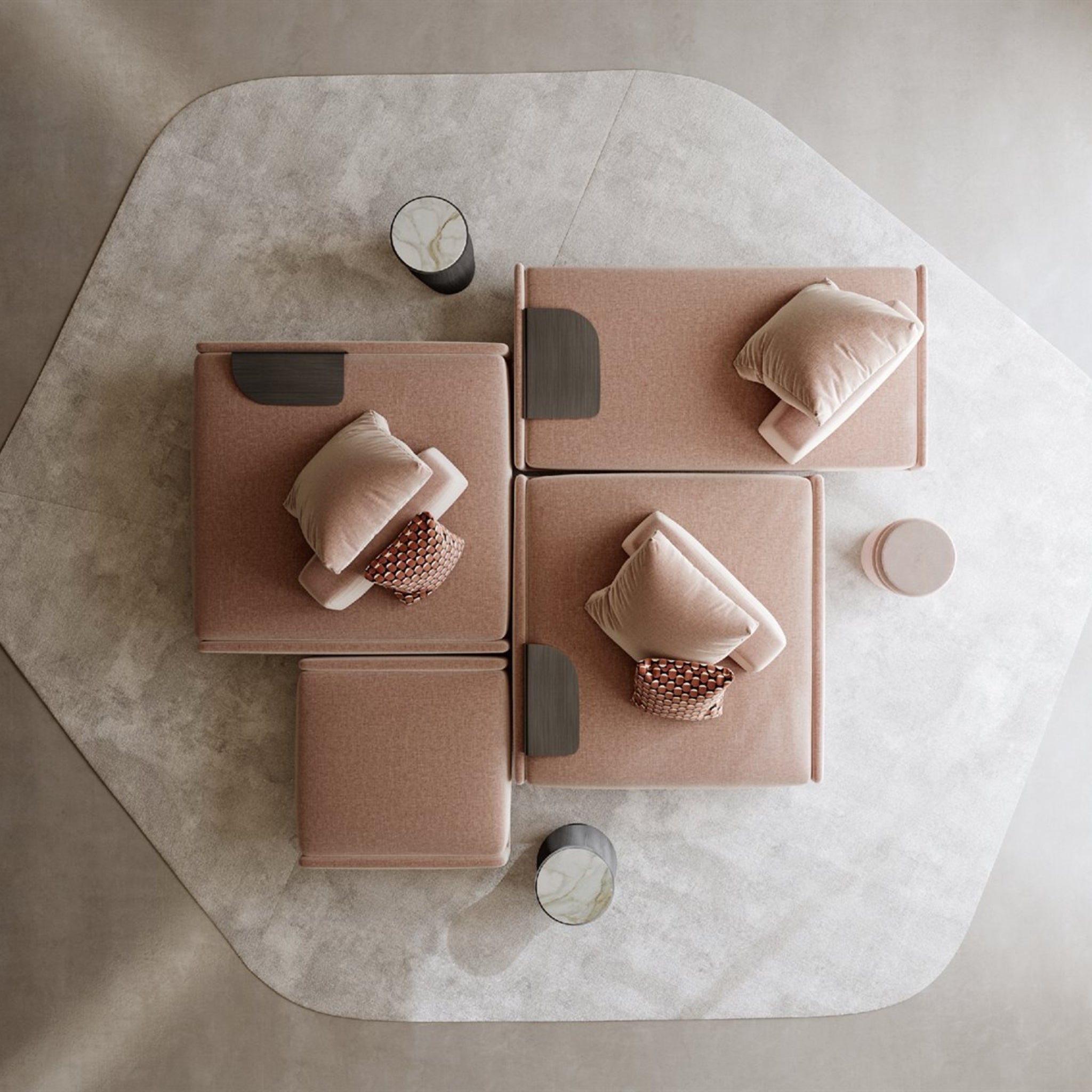 Canapé modulaire Lilas Mosaïque de Gallotti&Radice