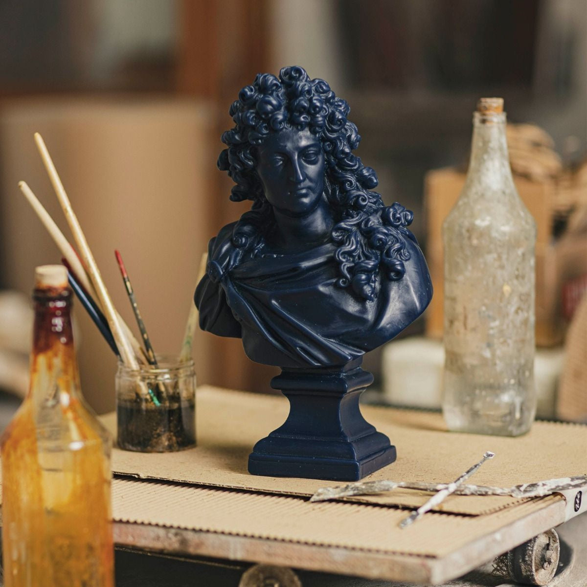 Bougie Louis XIV Bleu Marine de Trudon - Maison Territo