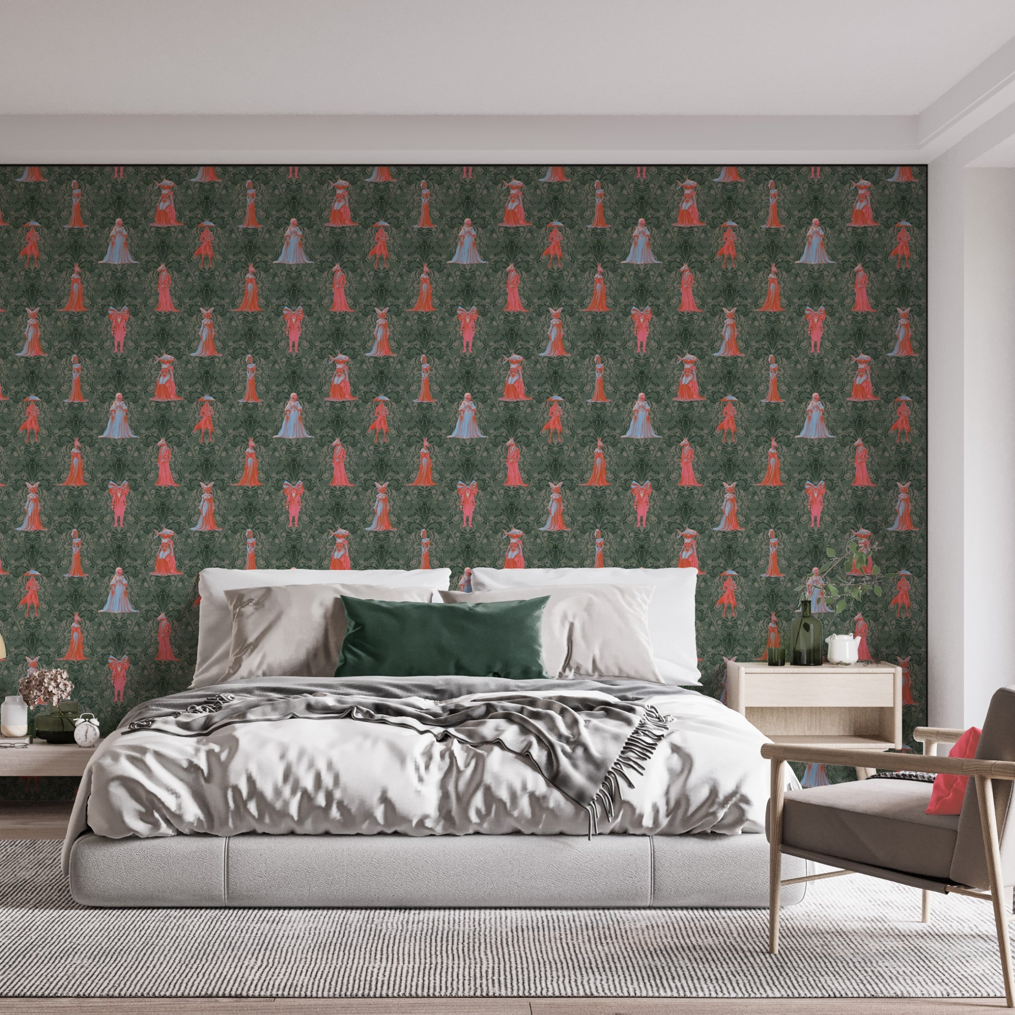 Papier peint Mascarade négatif inversé de Nomad Design