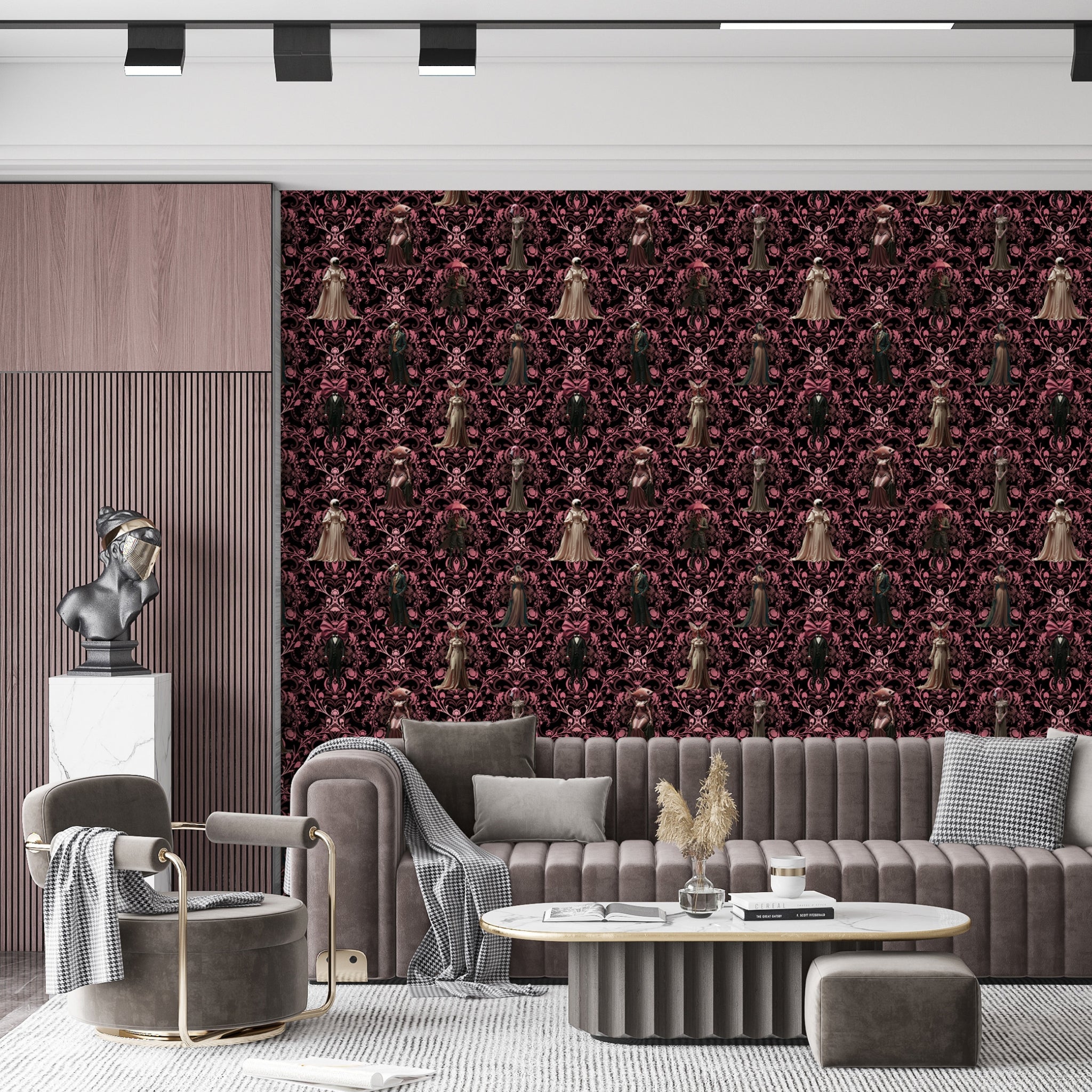 Papier peint Mascarade rosede Nomad Design