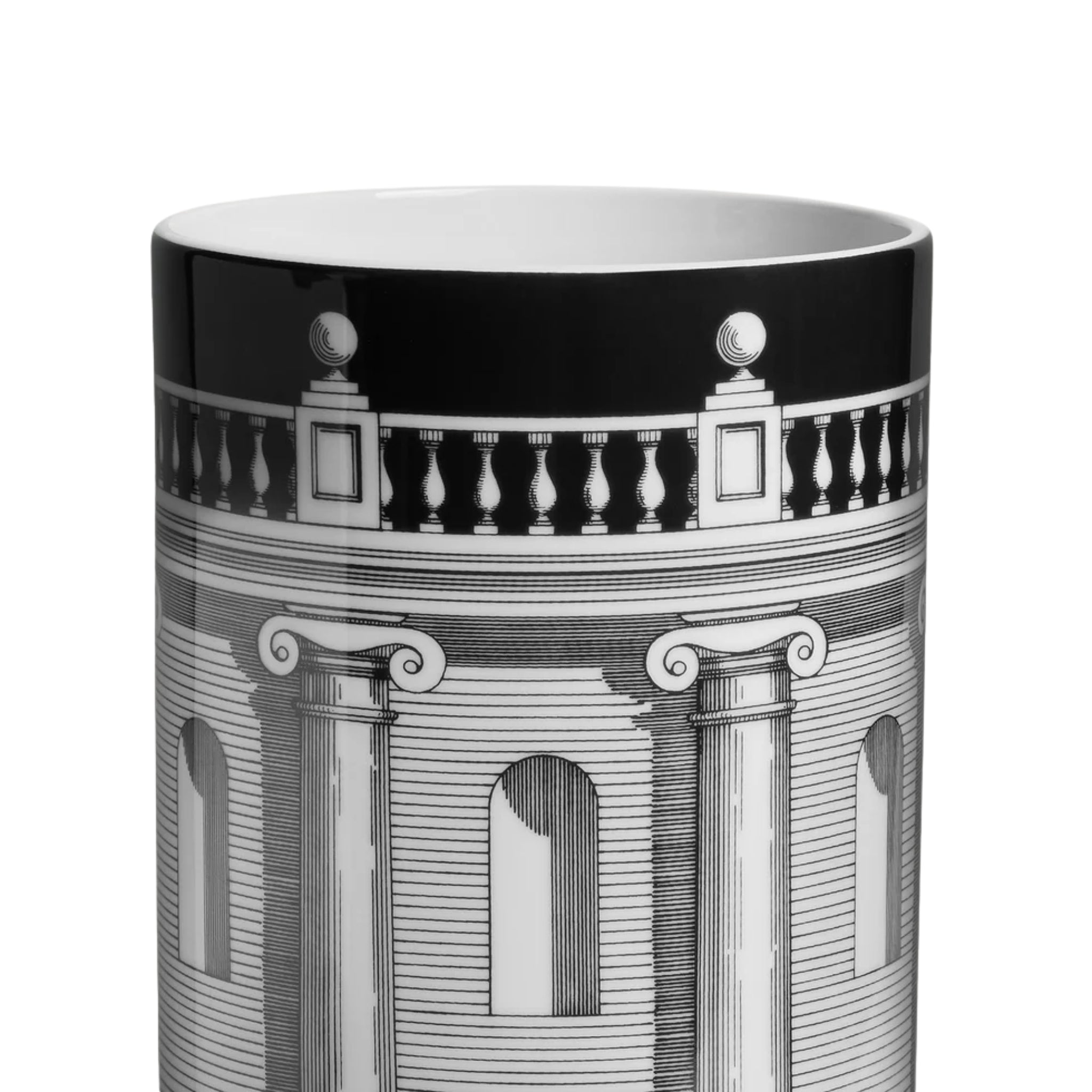 Vase cylindrique moyen Fornasetti Casa con Colonne de Fornasetti | Maison Territo