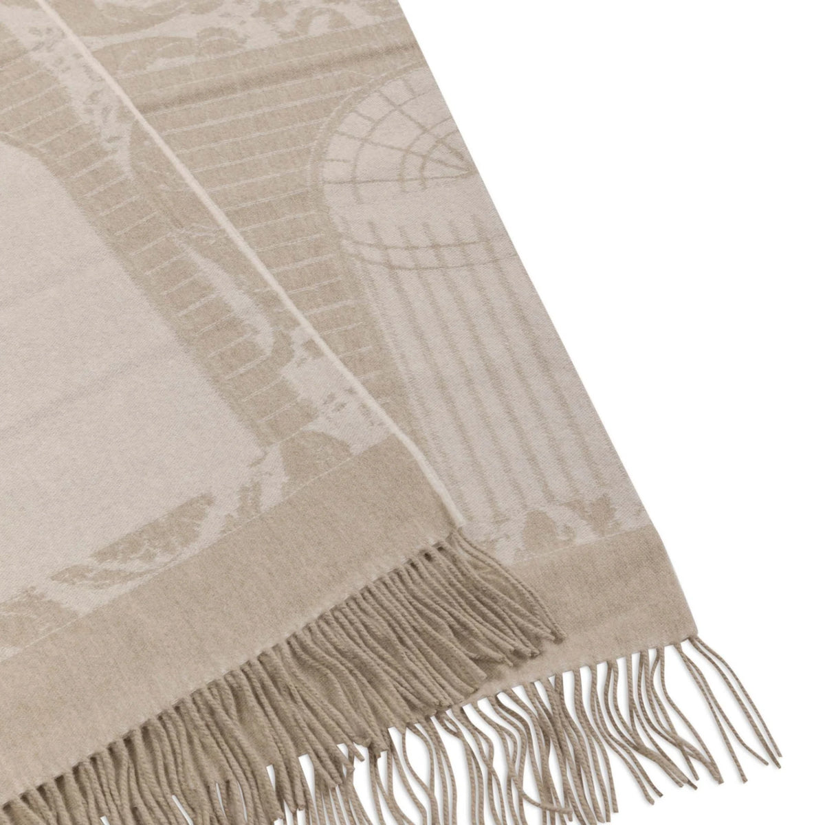 Plaid N°12 jacquard gris/blanc de Versace Home