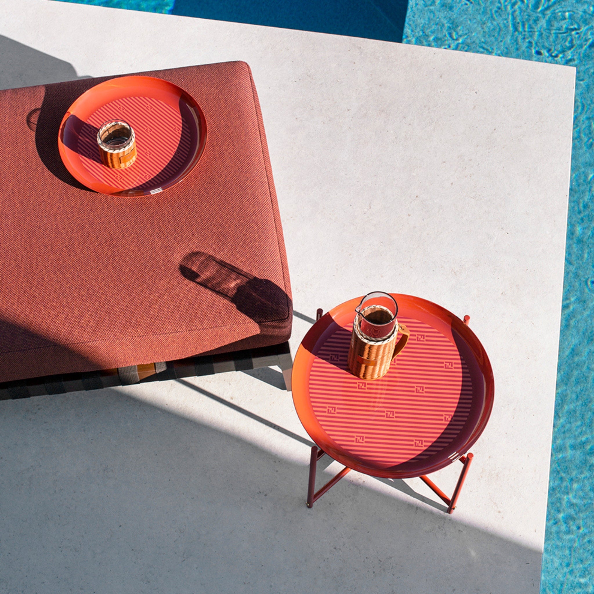 Table d’appoint extérieure Oblò de Fendi Casa