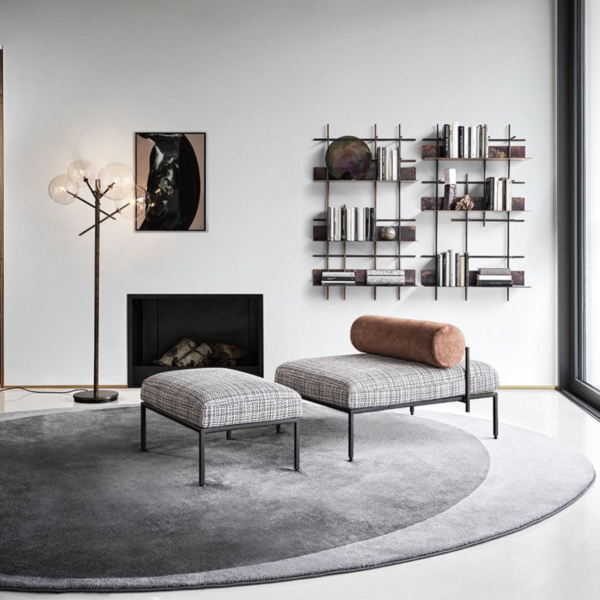 Oly Bench and Pouffe by Gallotti&Radice
